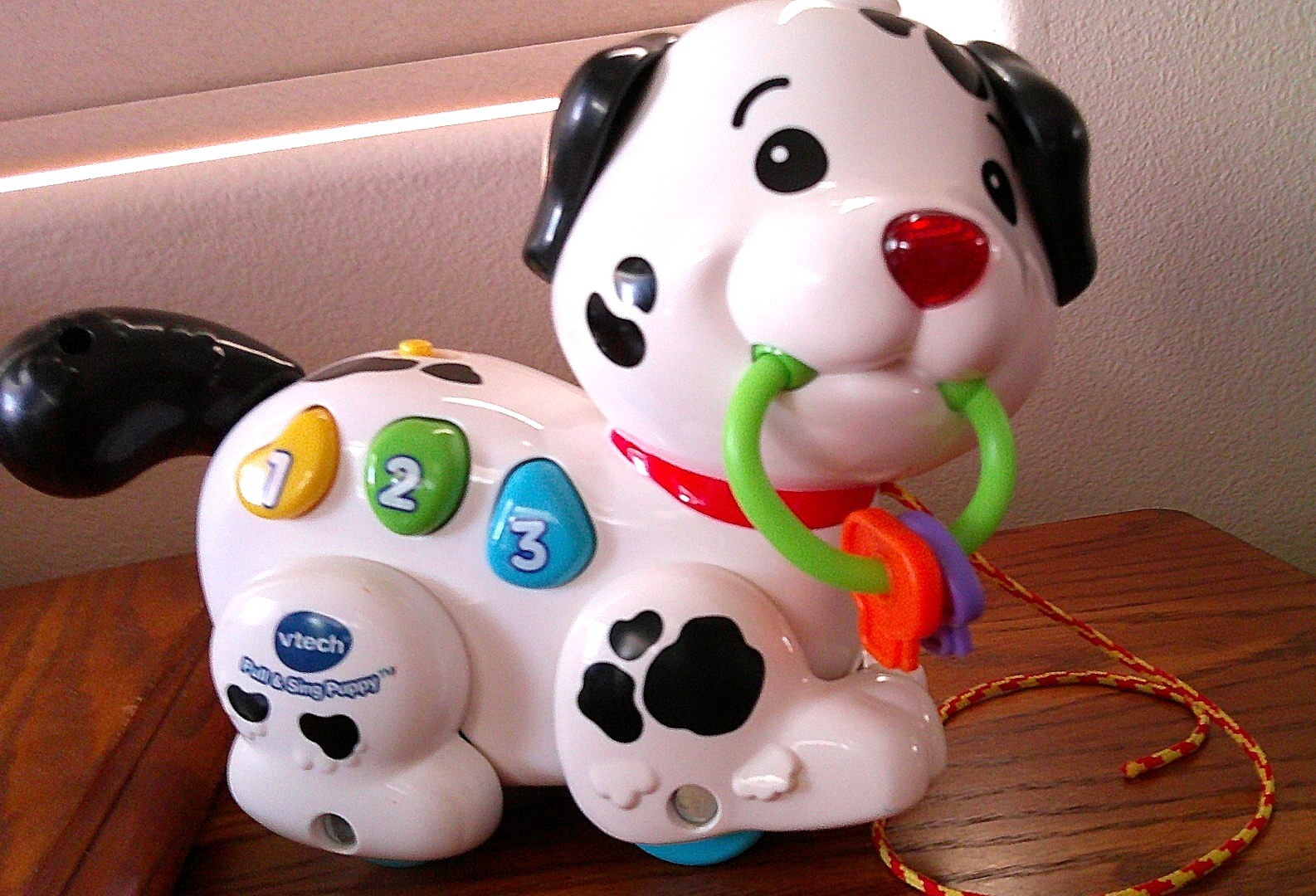 2016, VTech Interactive/Educational Pull & Sing Puppy, Music/Lights/Sound! EUC