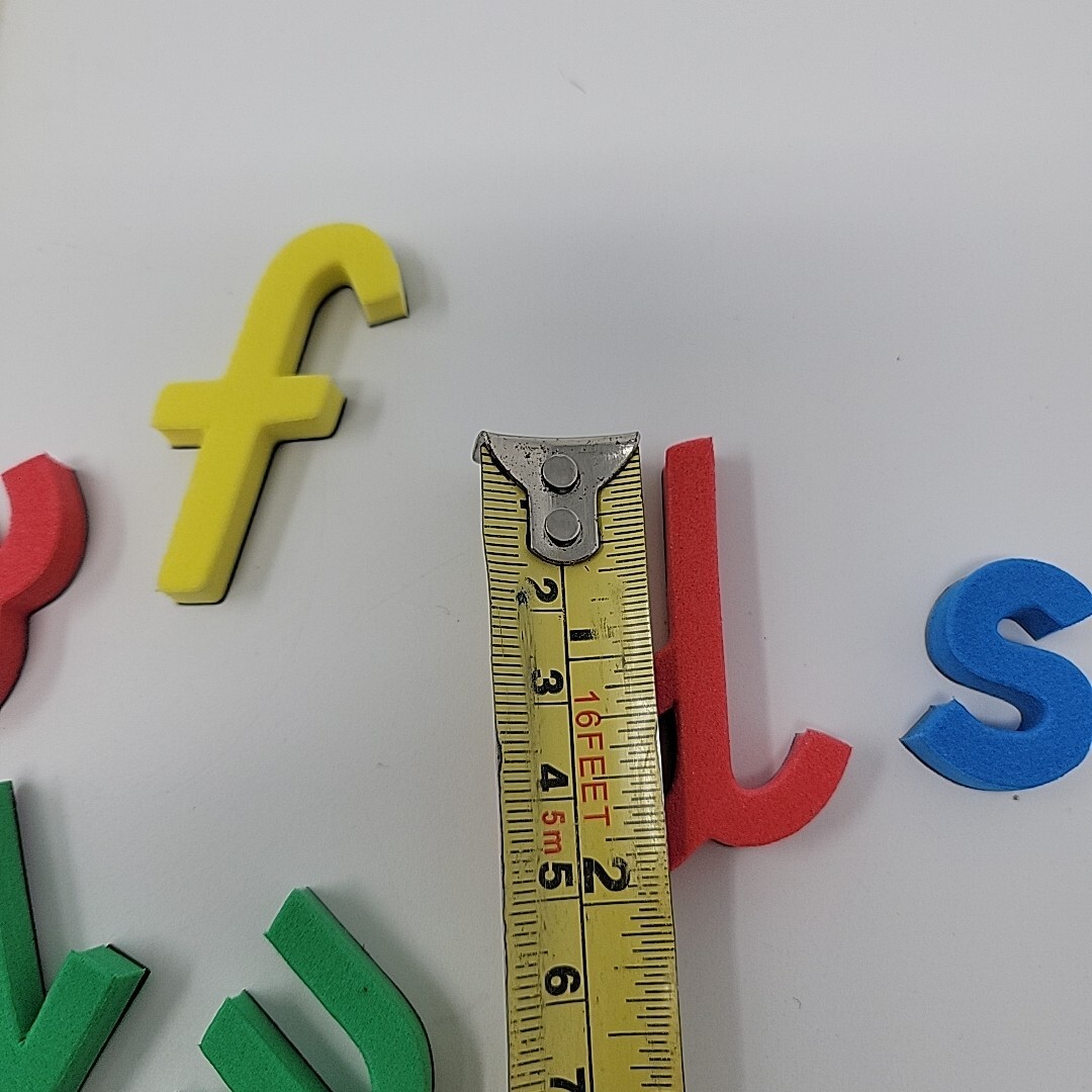 Magnetic Foam Letters, Lowercase Red, Blue Green, Yellow Letters D’Nealian
