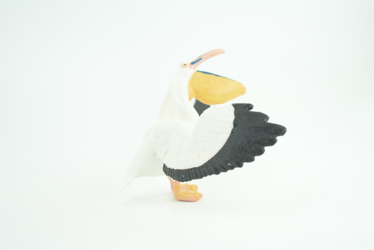 Pelican with Open Mouth Toy, Realistic Hand Painted Rubber, 4 Inches CH945 BB208