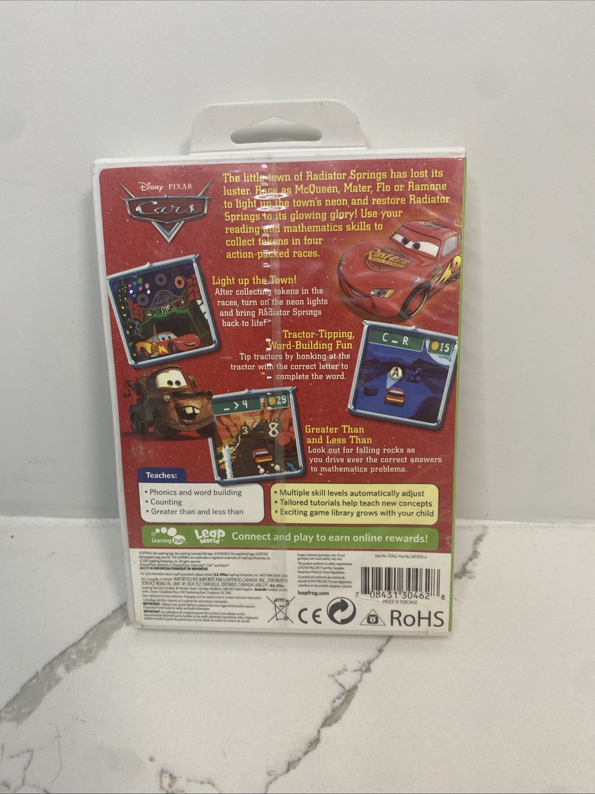 NEW LeapFrog Leapster Disney Pixar Cars Learning Game Sealed