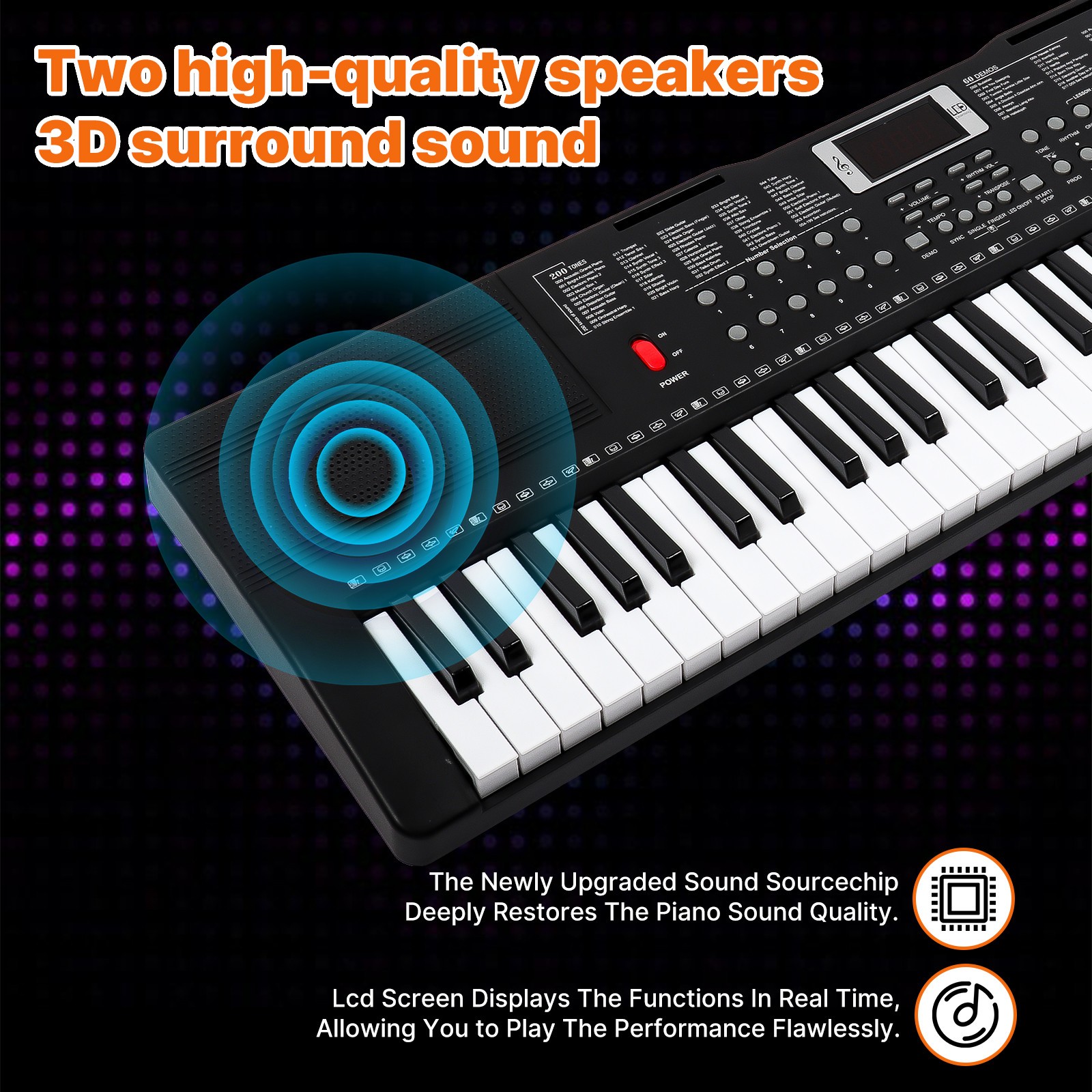 88 Key Electric Digital Piano Keyboard Weighted Key w/Pedal,Power Supply and Bag