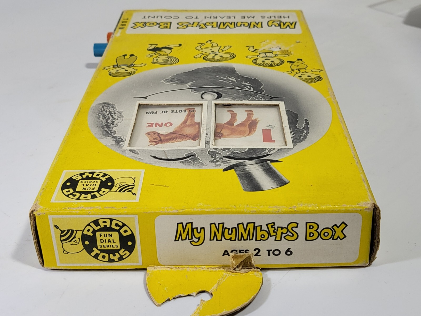 Vintage Learn To Count “My Numbers Box” Placo Fun Dial 1968 Collectible Rare