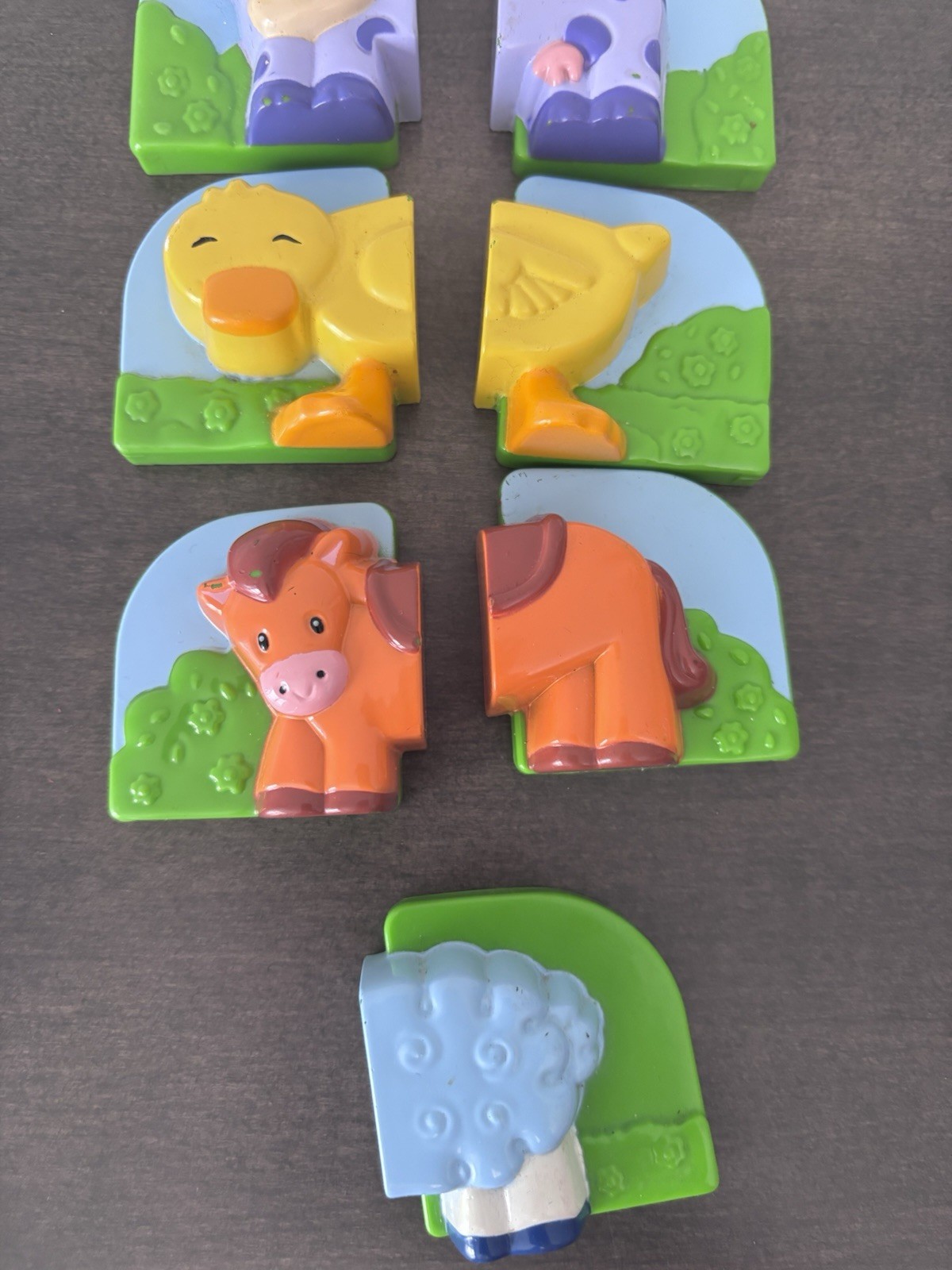LeapFrog Fridge Phonics Farm Barn Replacement Animals Magnets Kids Lot of 4 set