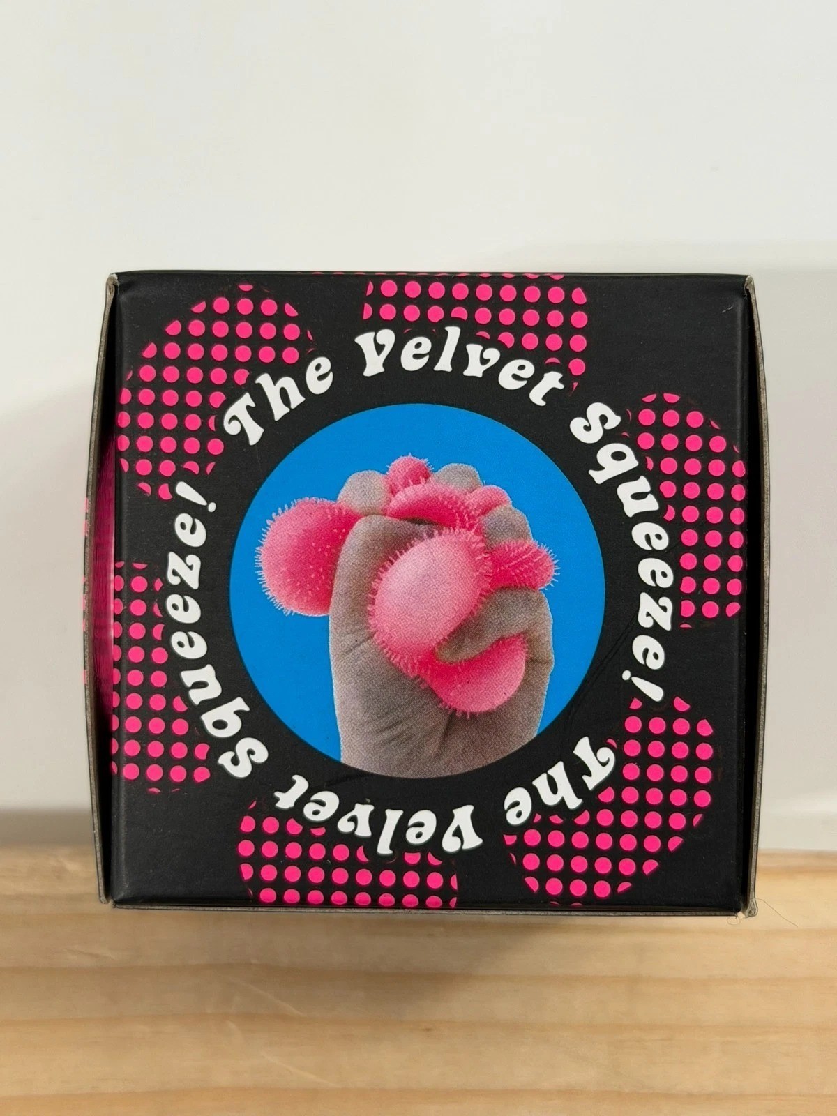PINK Needoh FUZZ BALL Flower Power Nee Doh Squish Stress Ball NEE-DOH Fuzzball
