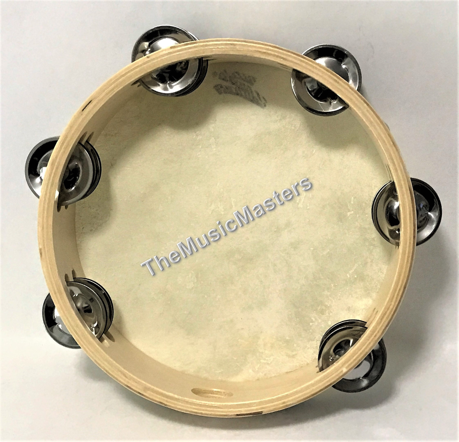 8″ inch Wood TAMBOURINE Double Jingle Row Band Percussion Musical Instrument