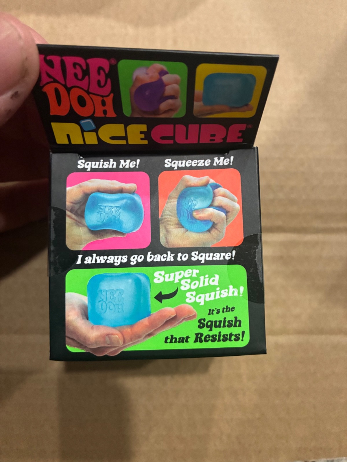 NEW Needoh Nee Doh Nice Cube Super Solid Squish Pink Toy, FAST SHIPPING!
