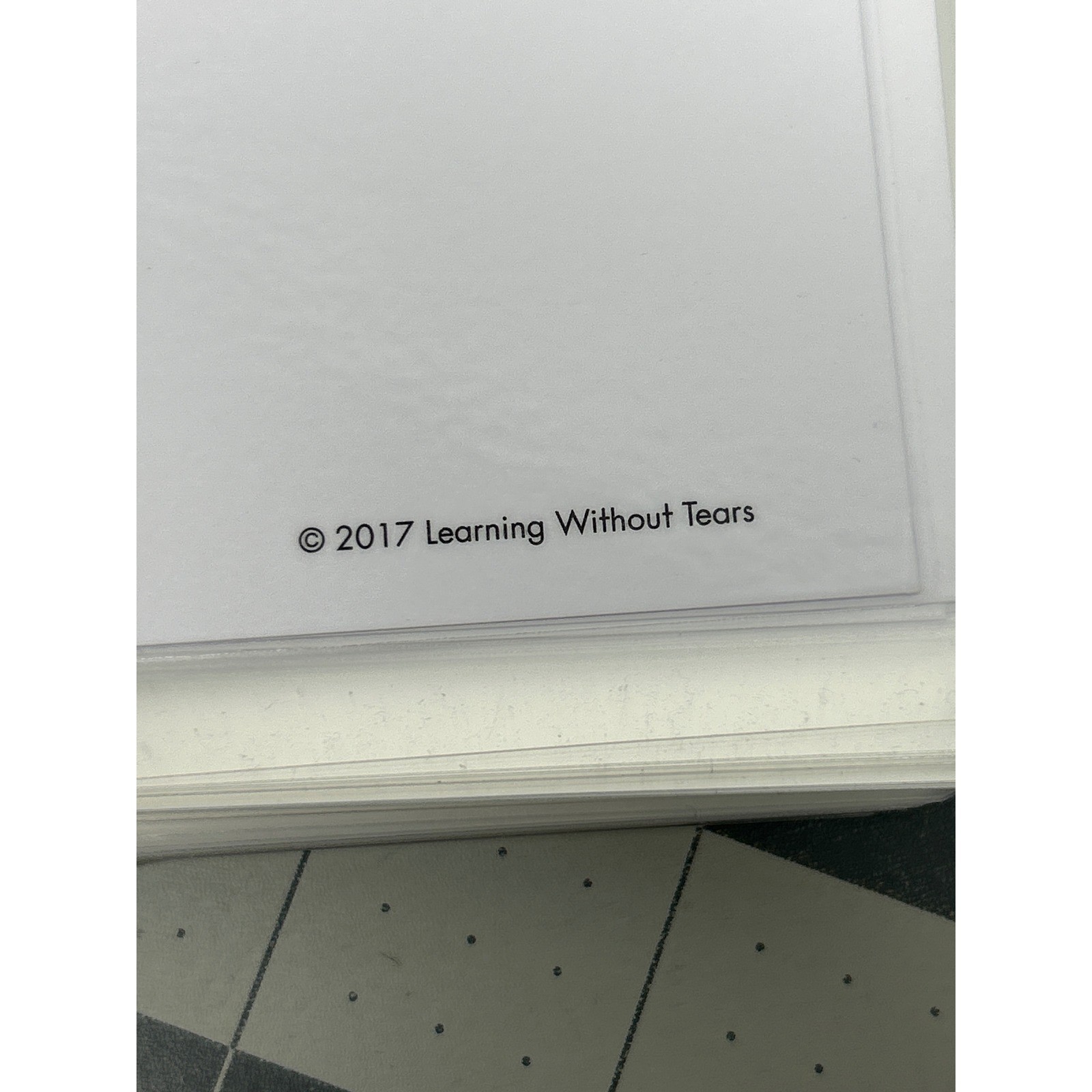 Learning Without Tears Print and Number Wall Cards Laminated Set Complete