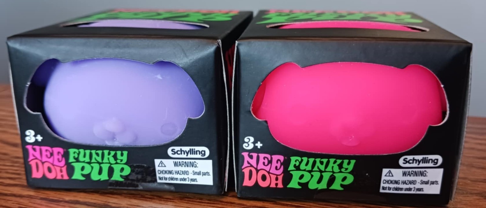 Schylling NeeDoh Funky Pup – 2 PACK *Pink and Purple* New in Box