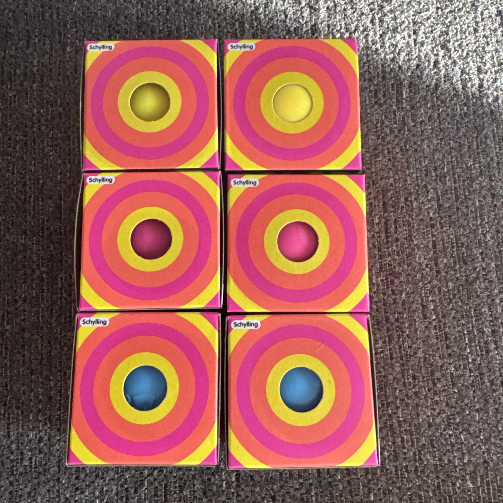 Needoh Color Changing Balls Pink Yellow Blue (Lot of 6)