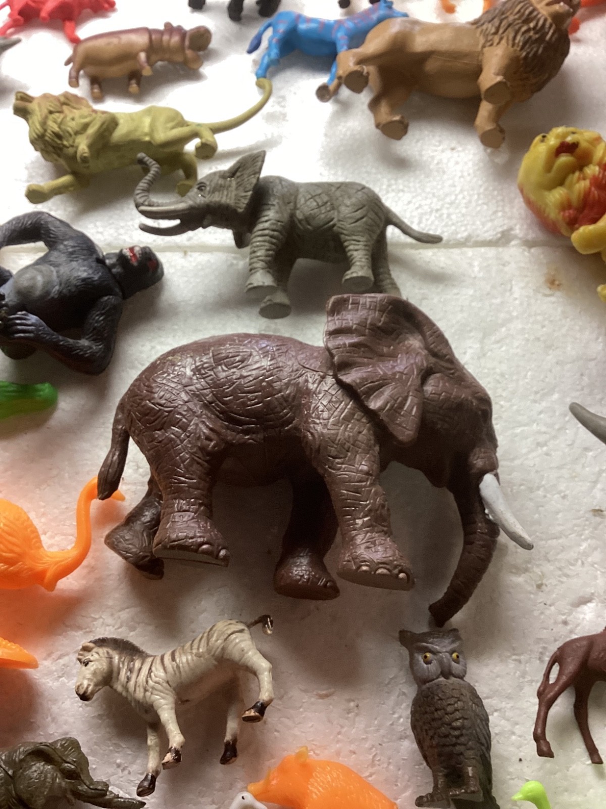 Vintage Mixed Plastic Safari Zoo Jungle Wild Animals Lot of 53.