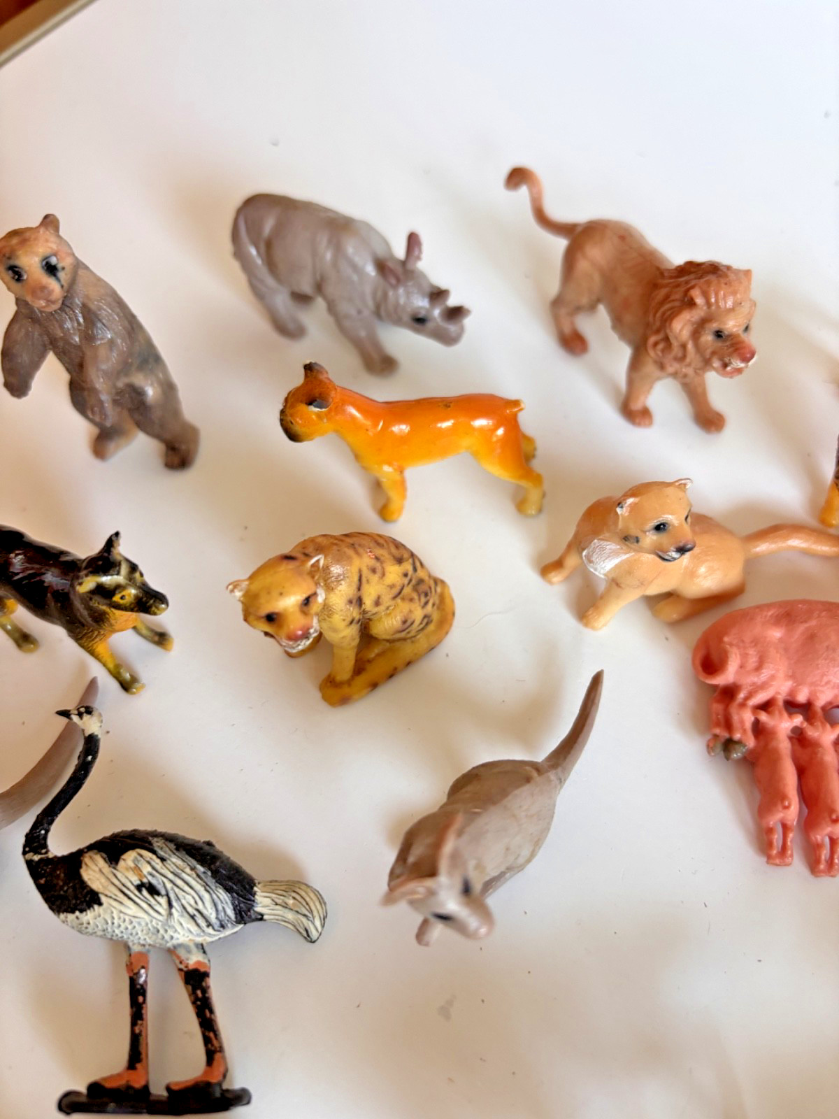 Lot of Vintage Small Plastic Toy Animals Farm Zoo Wild