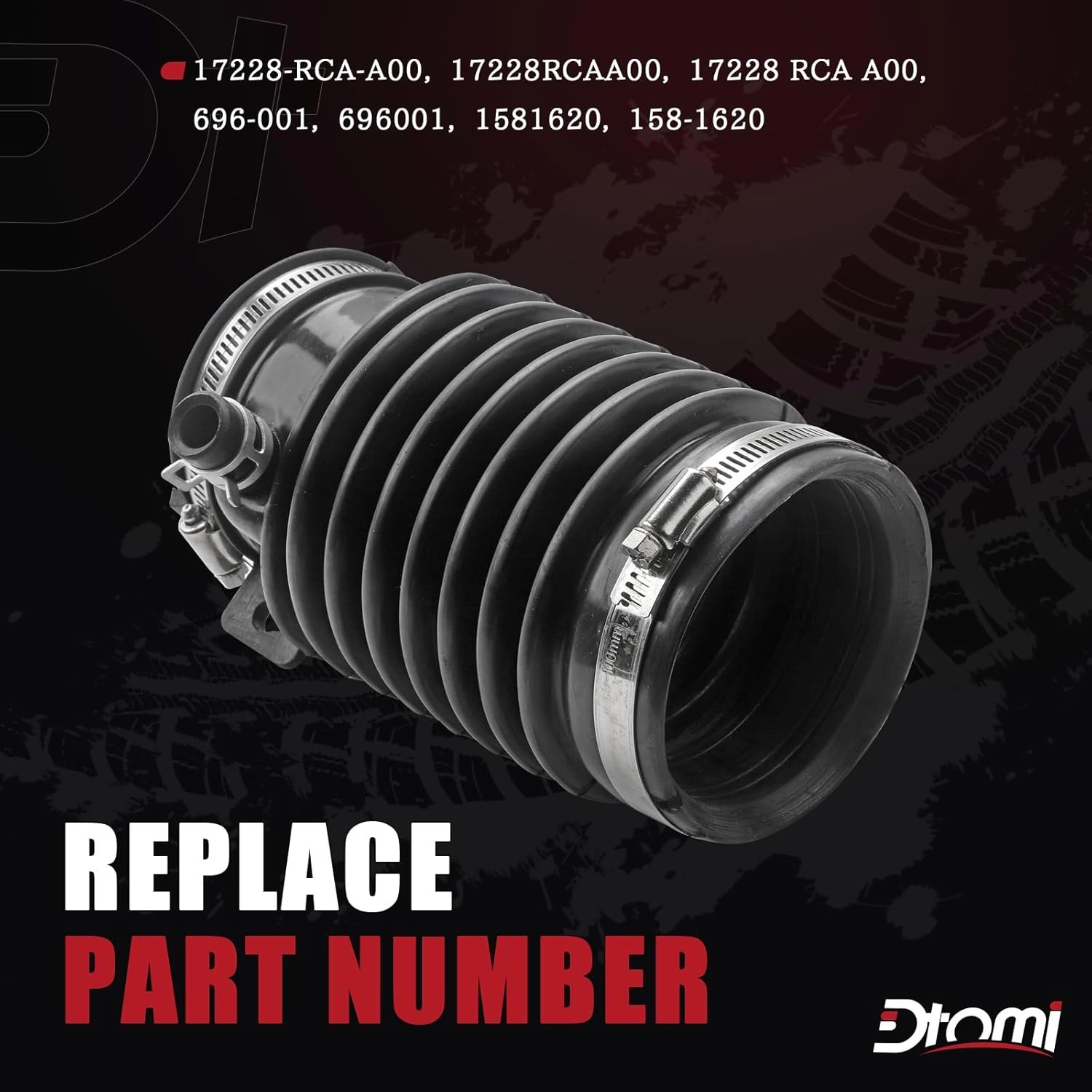 Engine Air Intake Hose w/Clamps Compatible With Honda Acura Vehicle Accord V6 3.