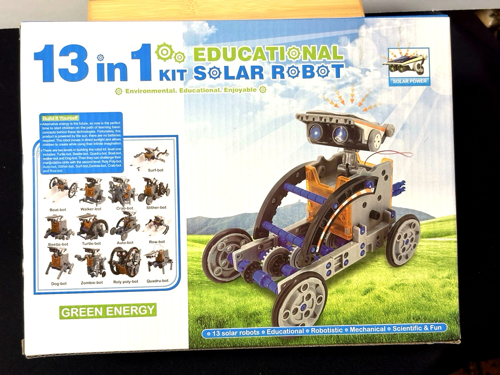 13-in-1 Solar Robot STEM Kit for Kids Ages 8-12, Science & Robotics Building Toy