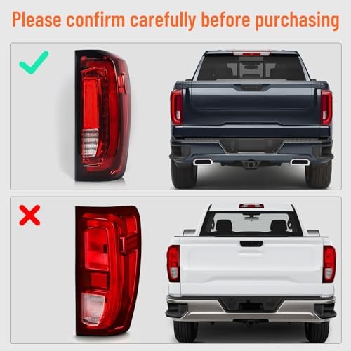 Full LED Tail Light Assembly Compatible with GMC Sierra LED-Right
