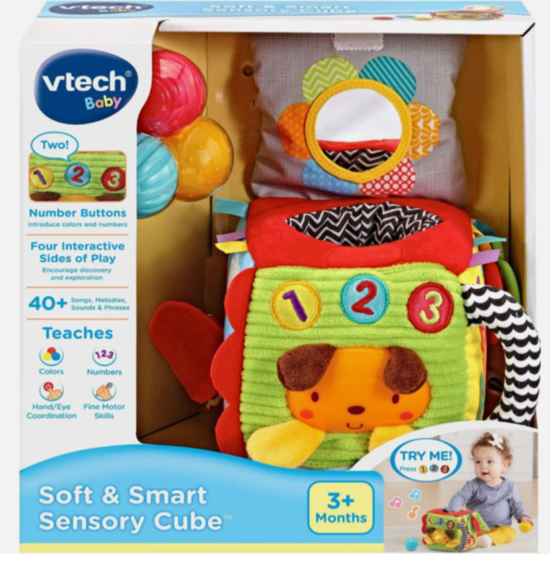 VTech Soft and Smart Sensory Cube (English Version), Multicolor