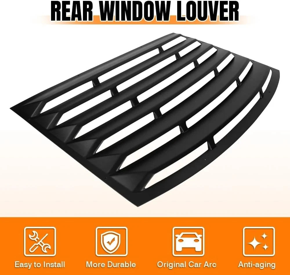 Rear Window Louver, Compatible with 2010-2015 Chevy Camaro, ABS Plastic
