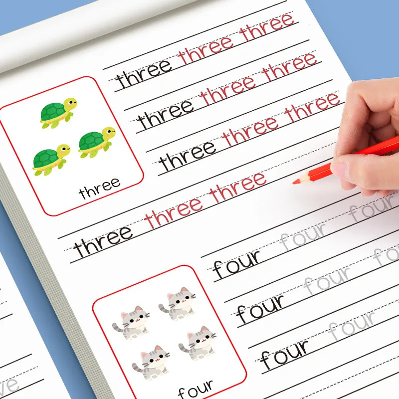 32-Page Kids Handwriting Practice Book English Alphabet Letters Pen Control Toy