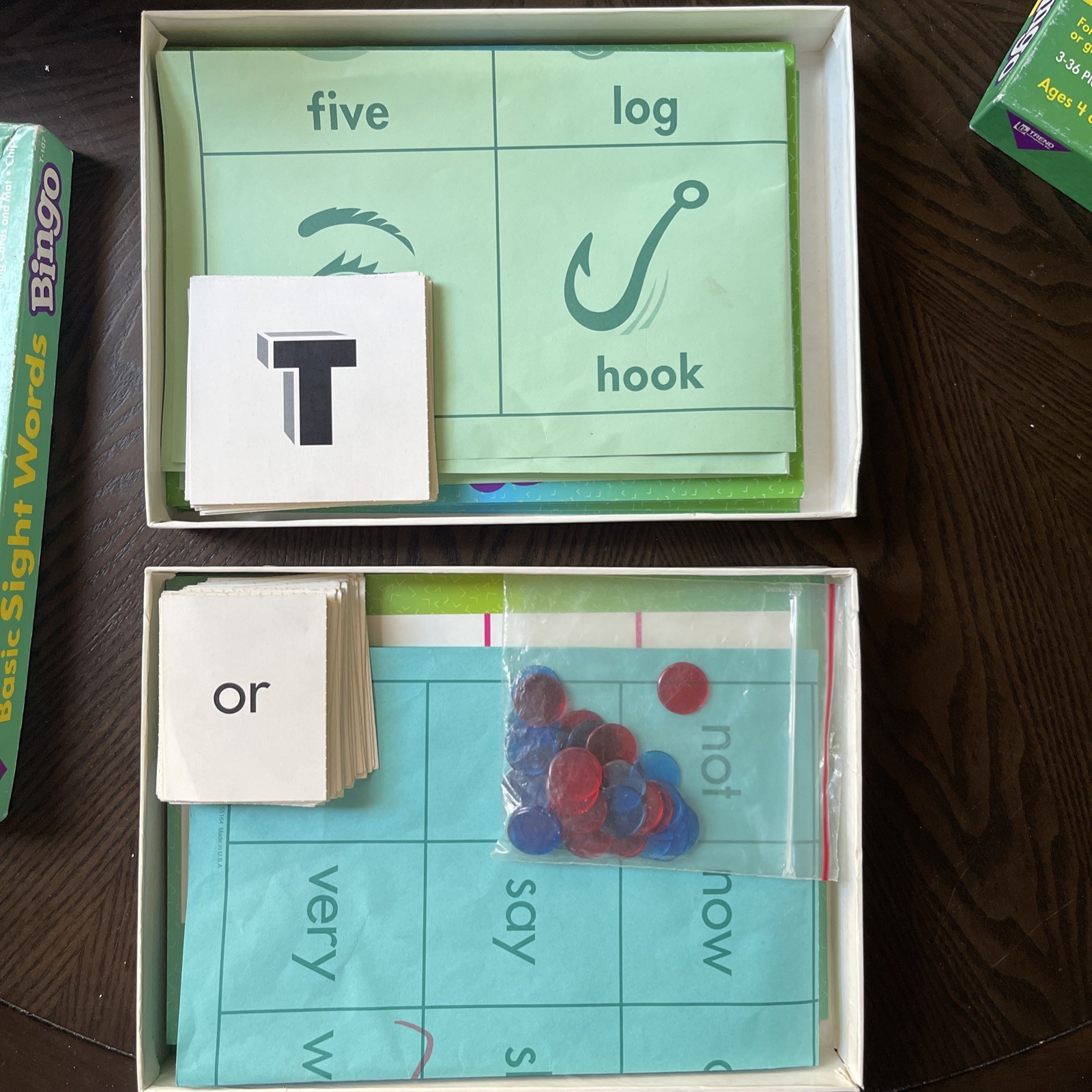 VTG Trend Enterprises Set Of Two Ed. Learning Bingo- Rhyming & Basic Sight Words