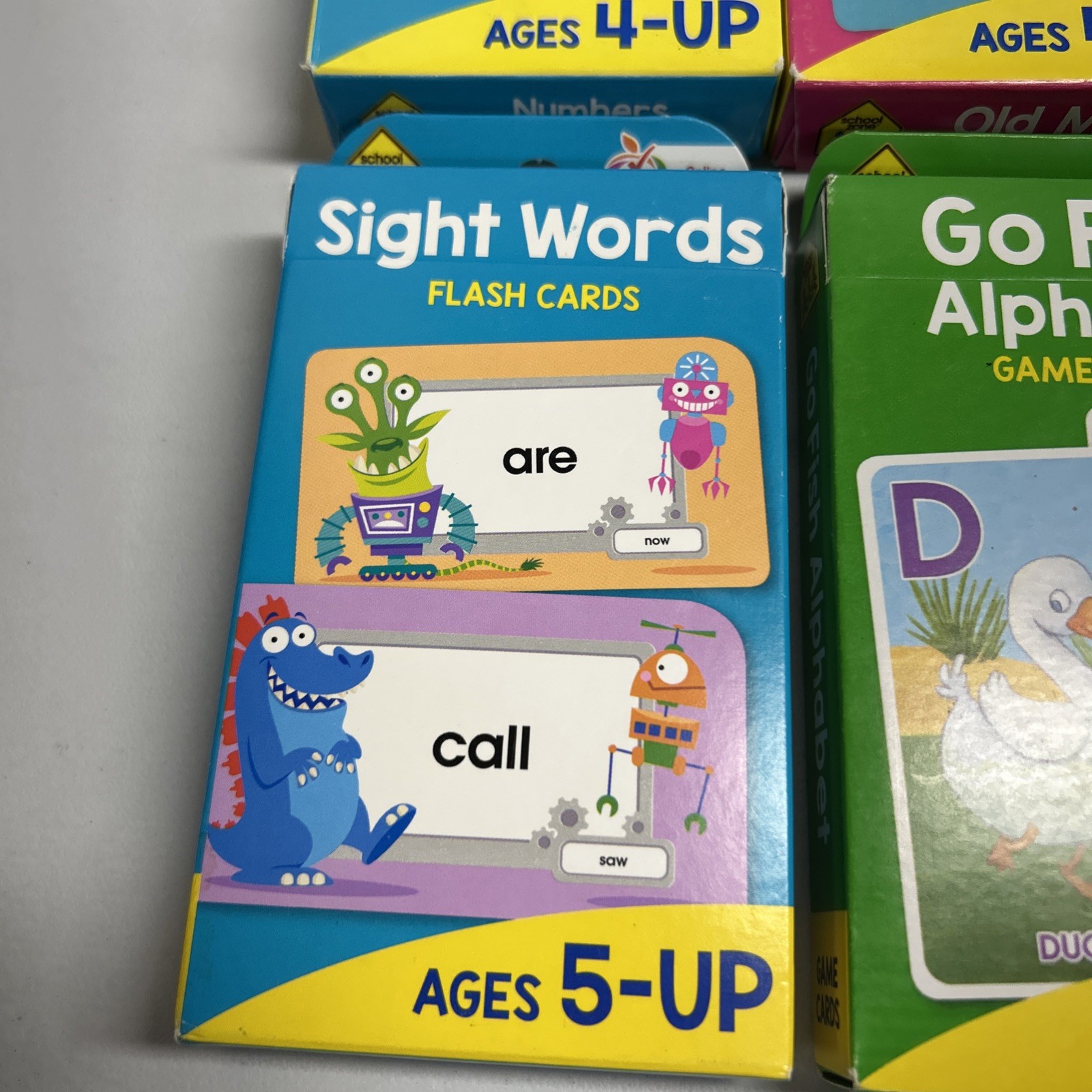 Pre school 4-6 years reading phonics flash cards sight words, Old Maid Go Fish