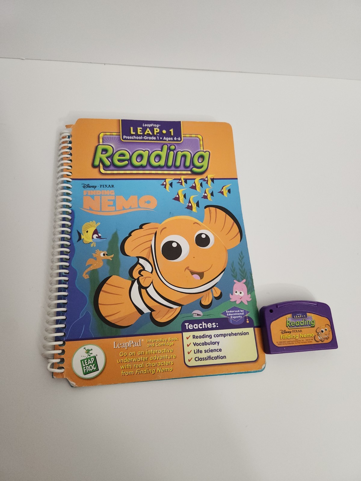 Leap Frog Leap Pad Finding Nemo Reading Pre- 1st grades Used