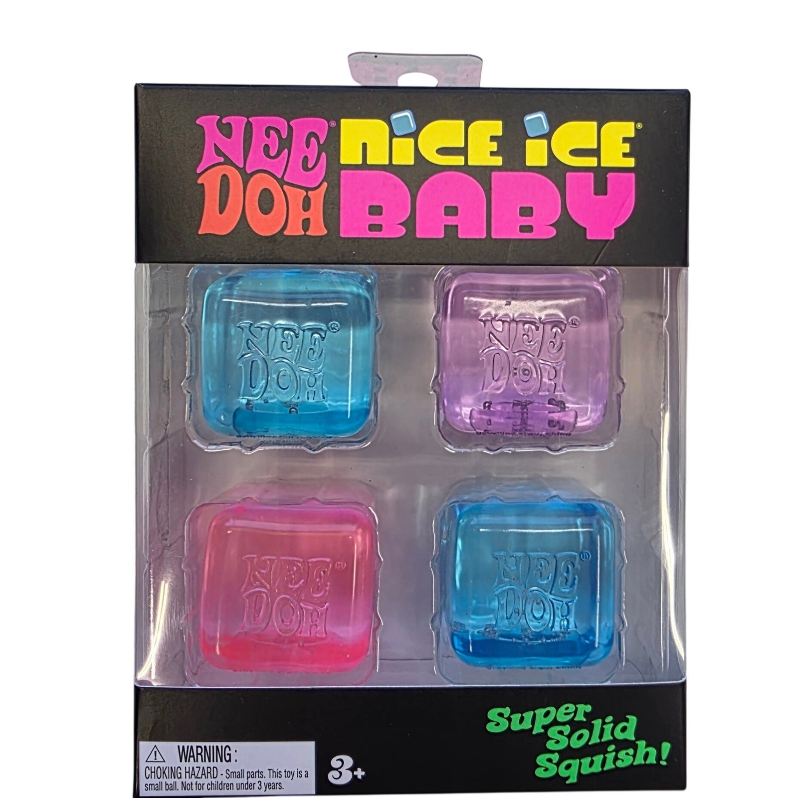 New NeeDoh Nice Ice Baby 4 Pack Sensory Fidget Stress Ball Toy
