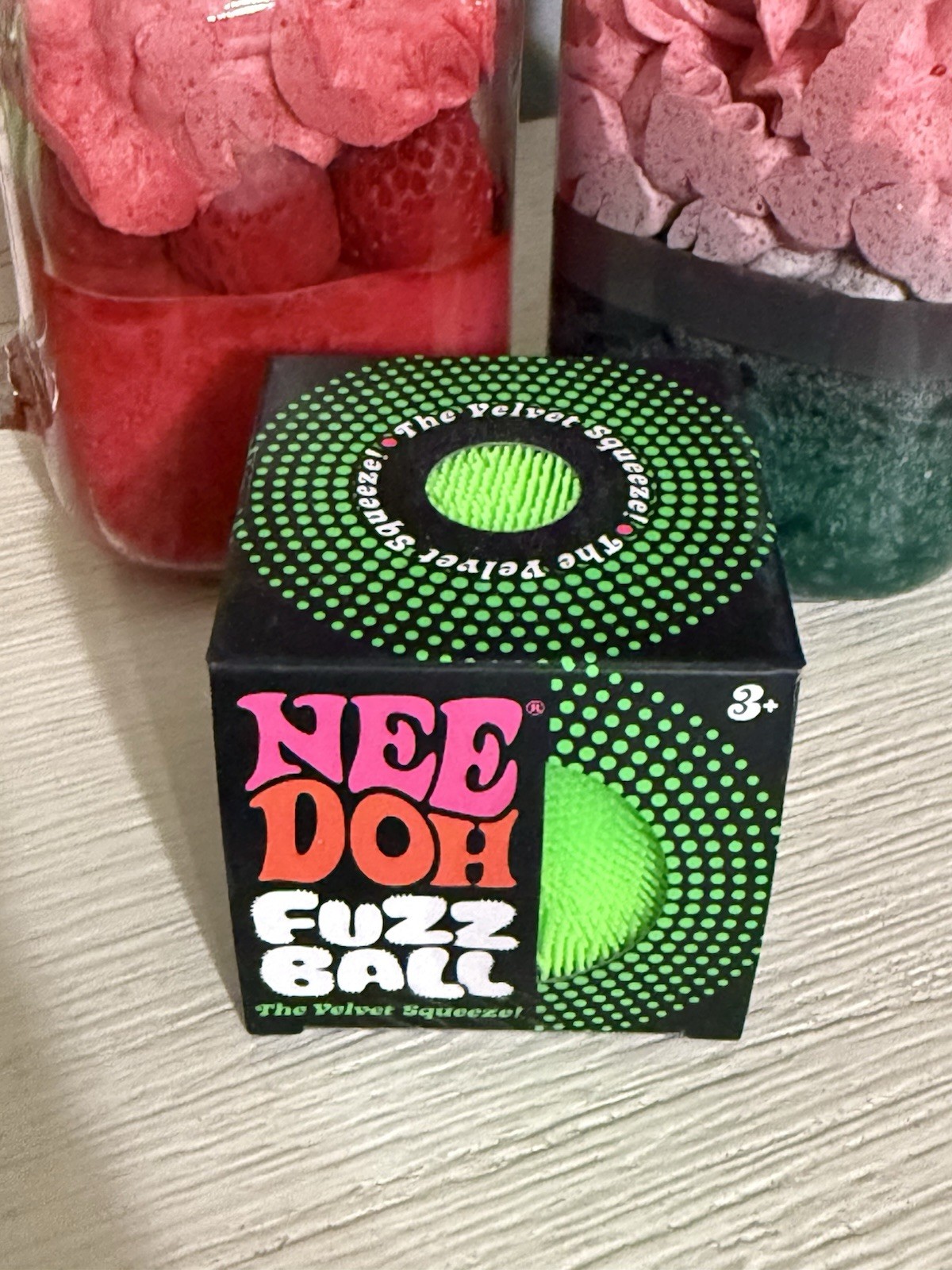 NEW Green Needoh FUZZ BALL Nee Doh Squishy Fuzzball AUTHENTIC US Squeeze Squish