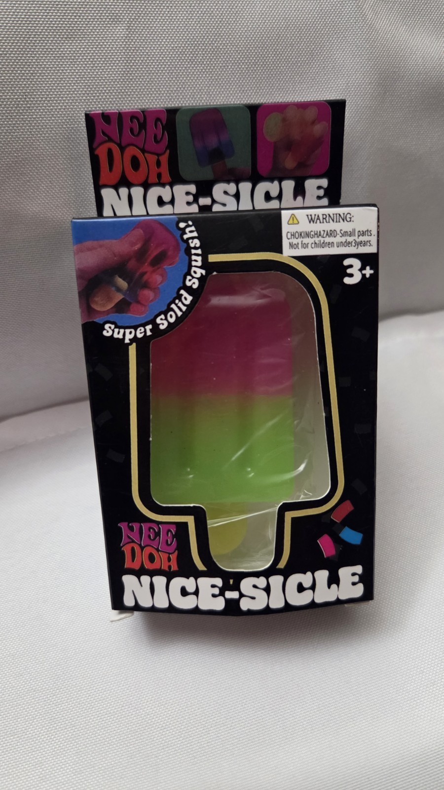 NEW! Rare NeeDoh Nice-sicle Popsicle Squishy Fidget Toy Pink/lime green