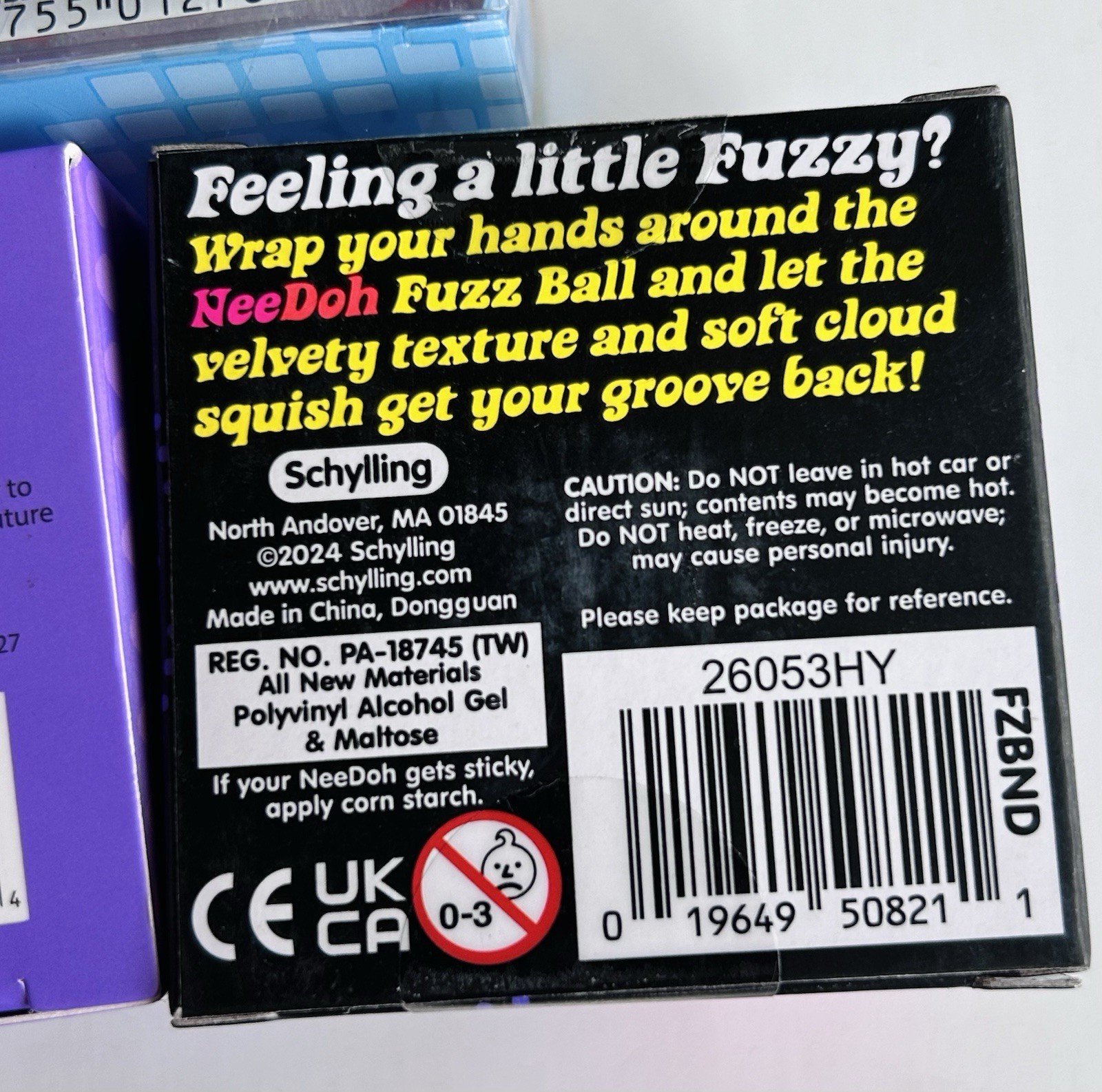 Authentic RARE NeeDoh Fuzz Ball, J’adore Gum Droppable & Duck Duck Cube Squishy
