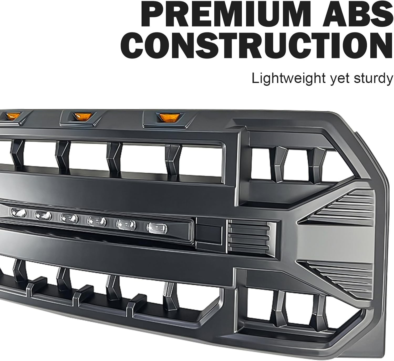 Front Grill Replacement for F150 2015 2016 2017, Matte Black Front Bumper Grille