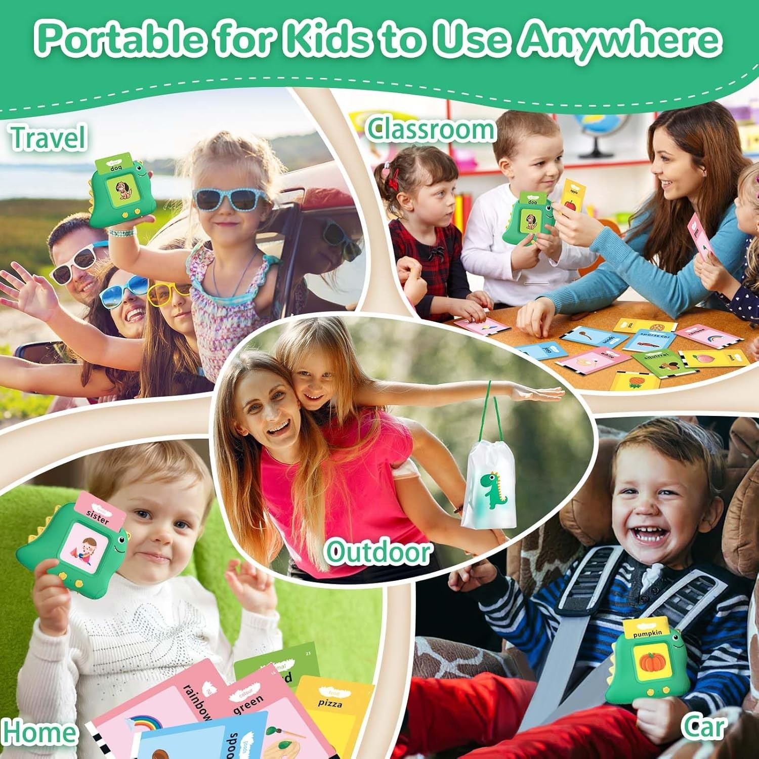 Toddler Toys Talking Flash Cards with 510 Sight Words, Montessori Learning Toys