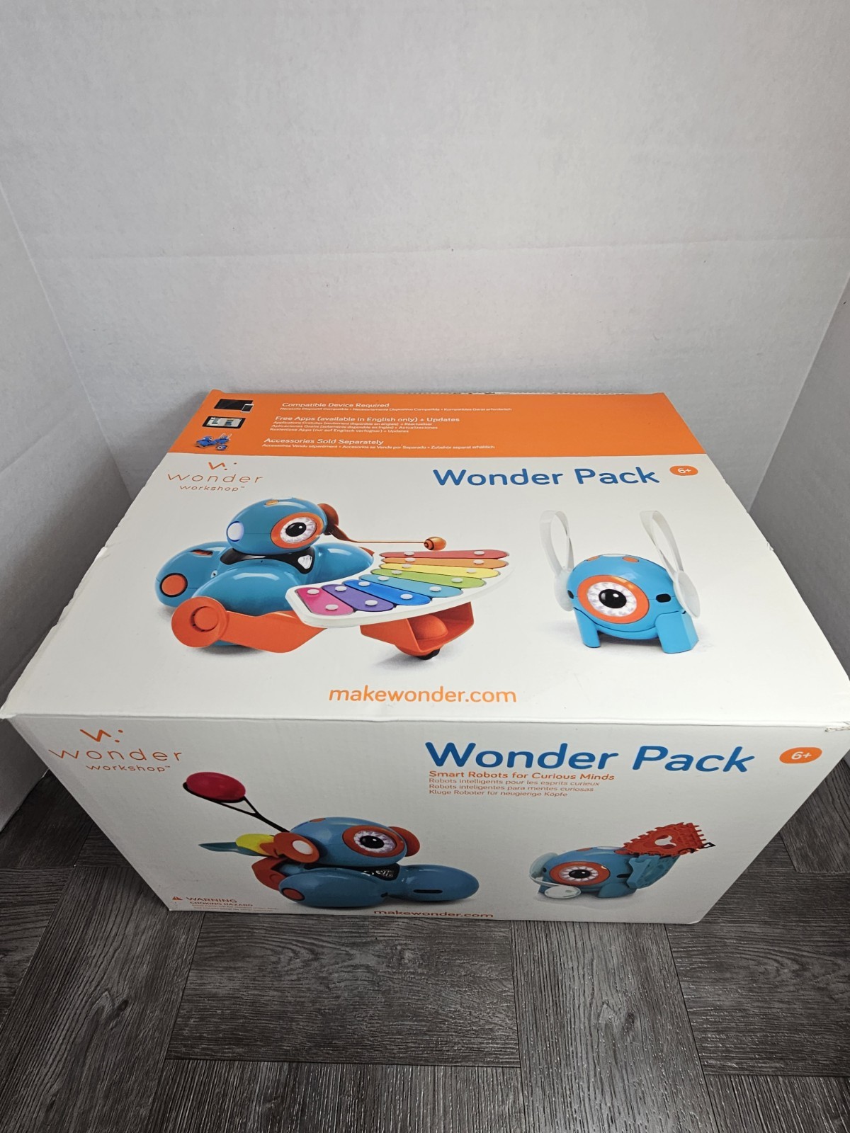 Wonder Workshop Dash & Dot Smart Interative Robot Pack Coding No Charger Read