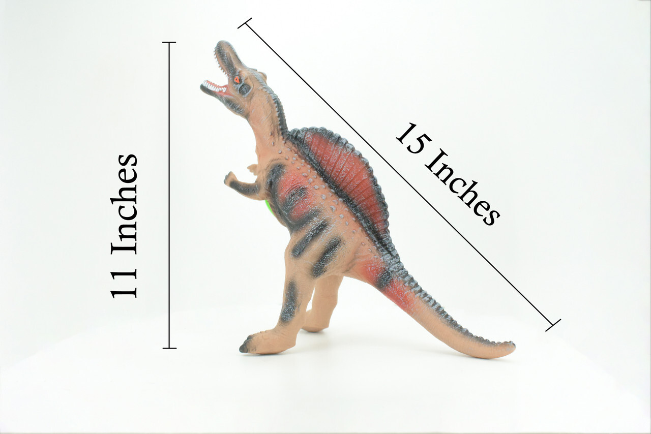 Spinosaurus Toy Sail-back Dinosaur Soft Rubber Model Gift 15 Inches AR01 B300