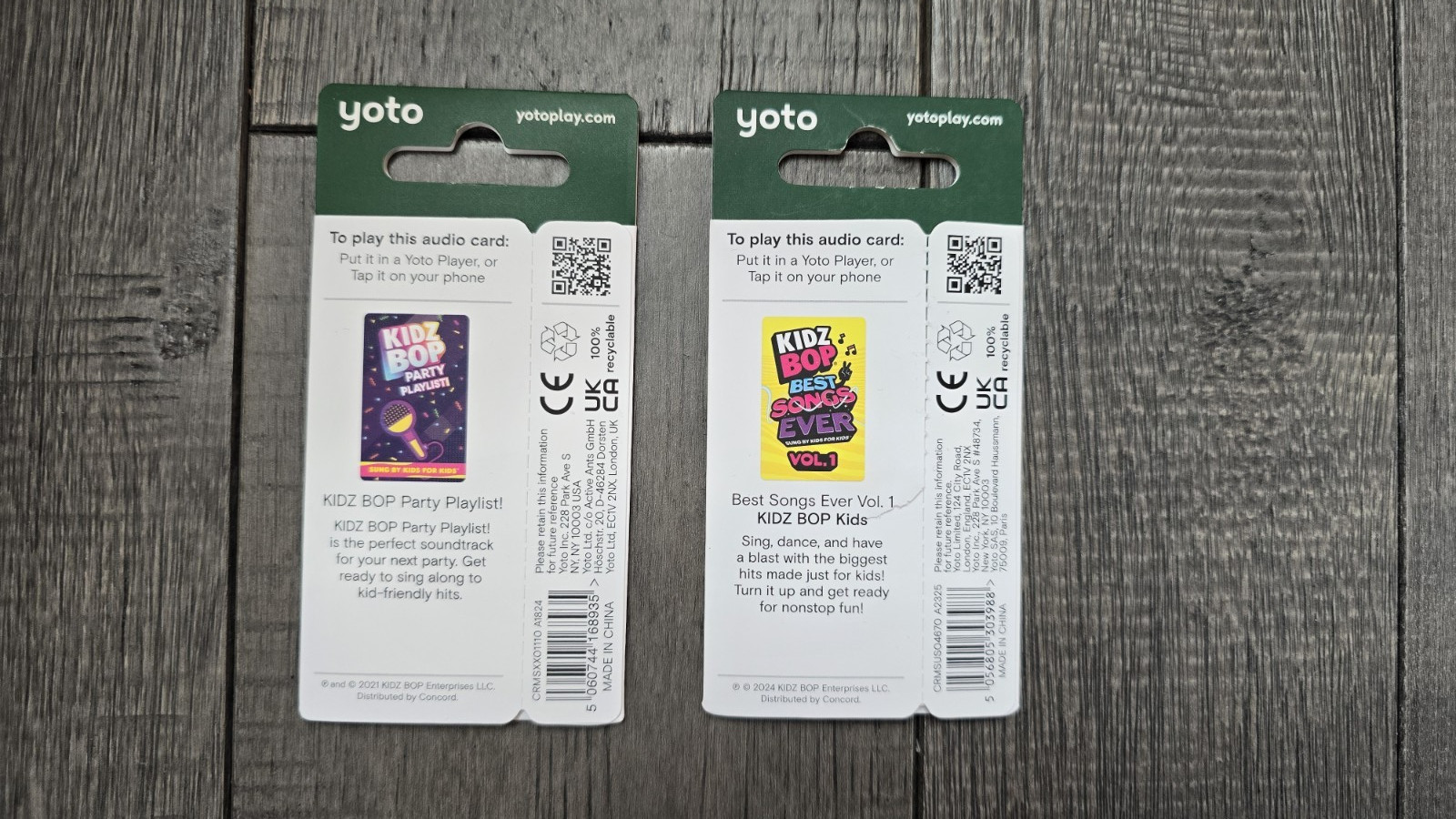 *2 Pack* YOTO Audio Card Kidz BOP Party Playlist w Volume 1.- Best Holiday Gift