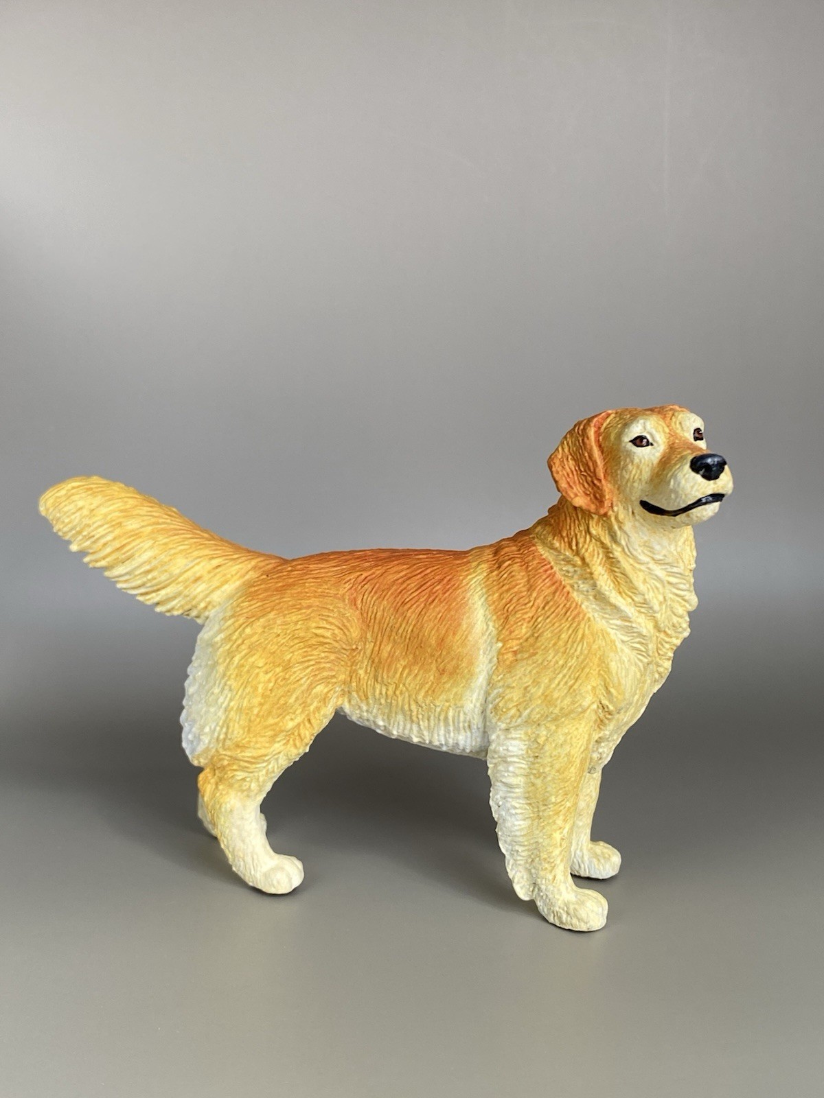 OOAK Custom Schleich Safari Ltd Golden Retriever Dog Plastic Toy Animal Figurine