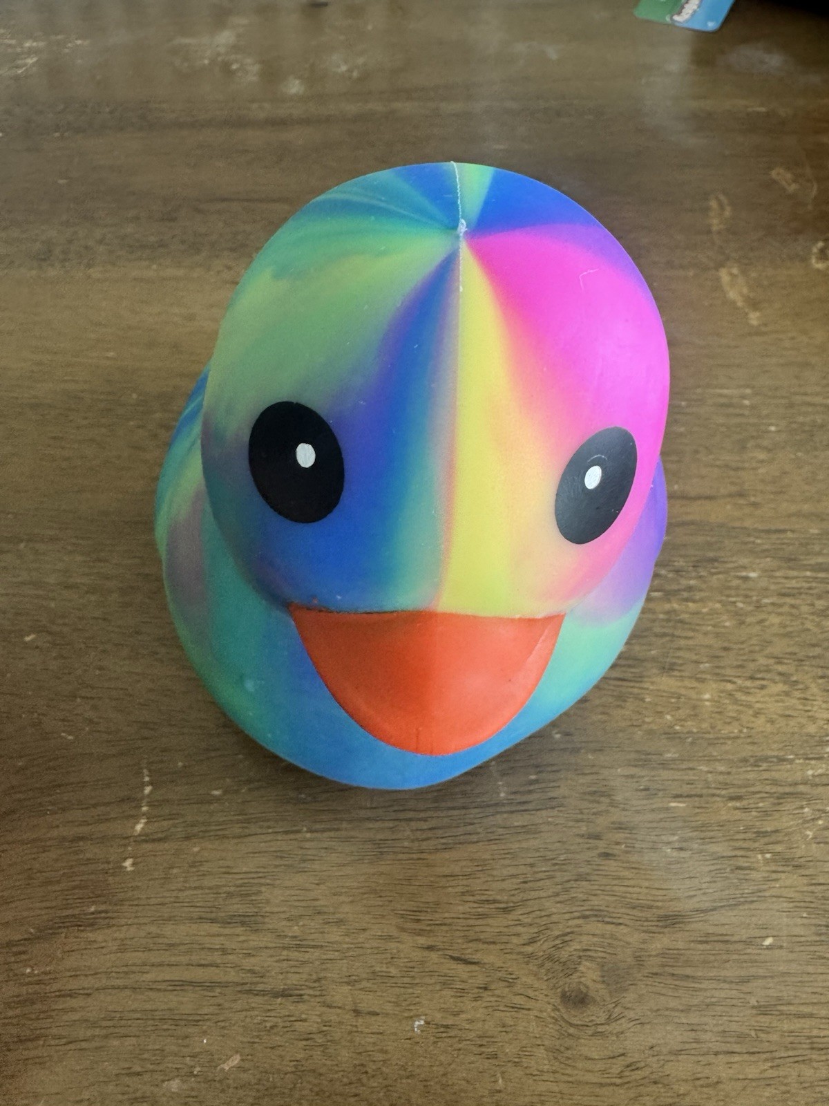 Sunny Days Jumbo Squeezy Duck – Tie-Dye Blue Squishy Stress Relief Toy – New
