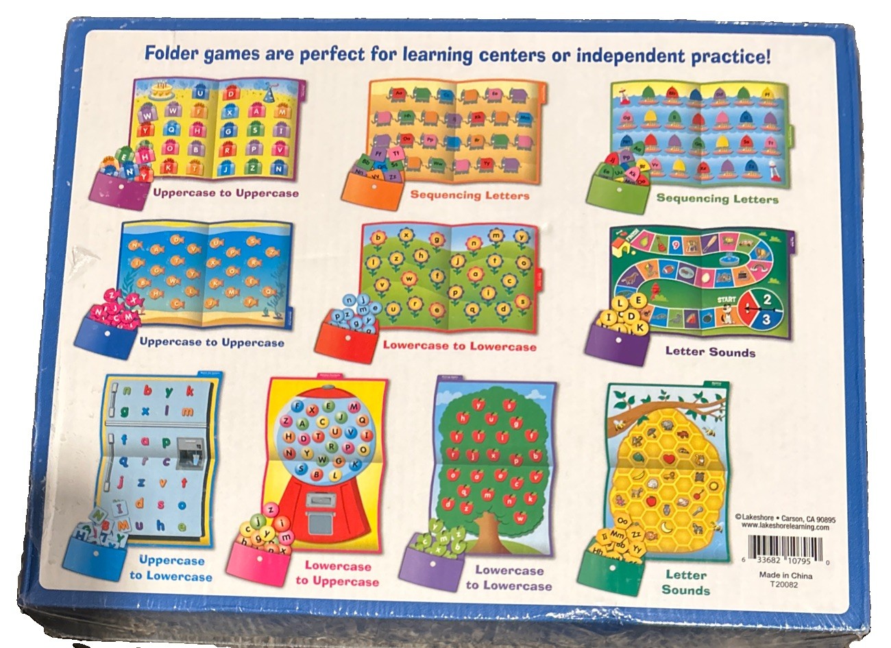 Lakeshore Alphabet Folder Games—Pre K-K FF197 Brand New & Sealed