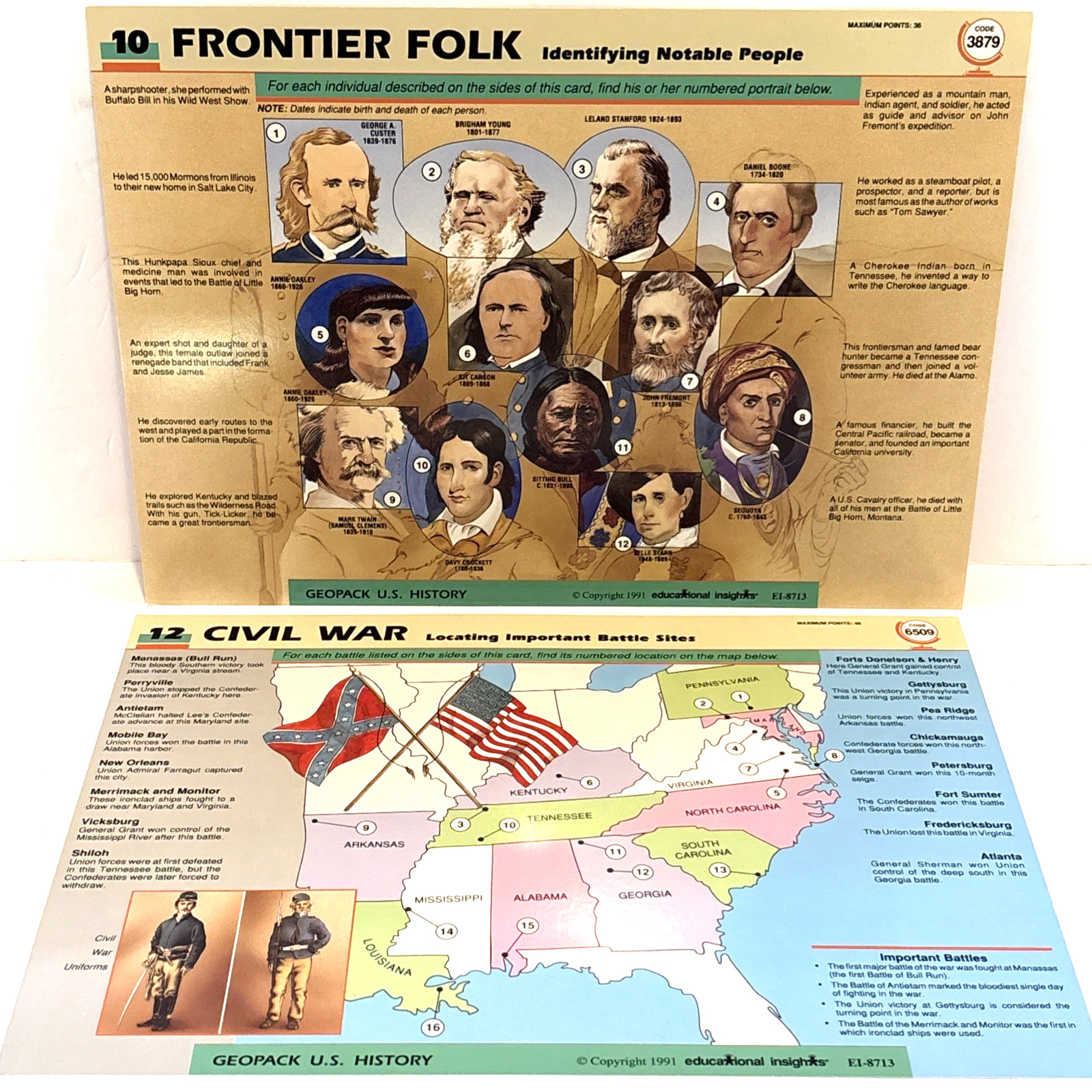 GeoSafari U.S. History Learning Game Complete Educational Insights Home School