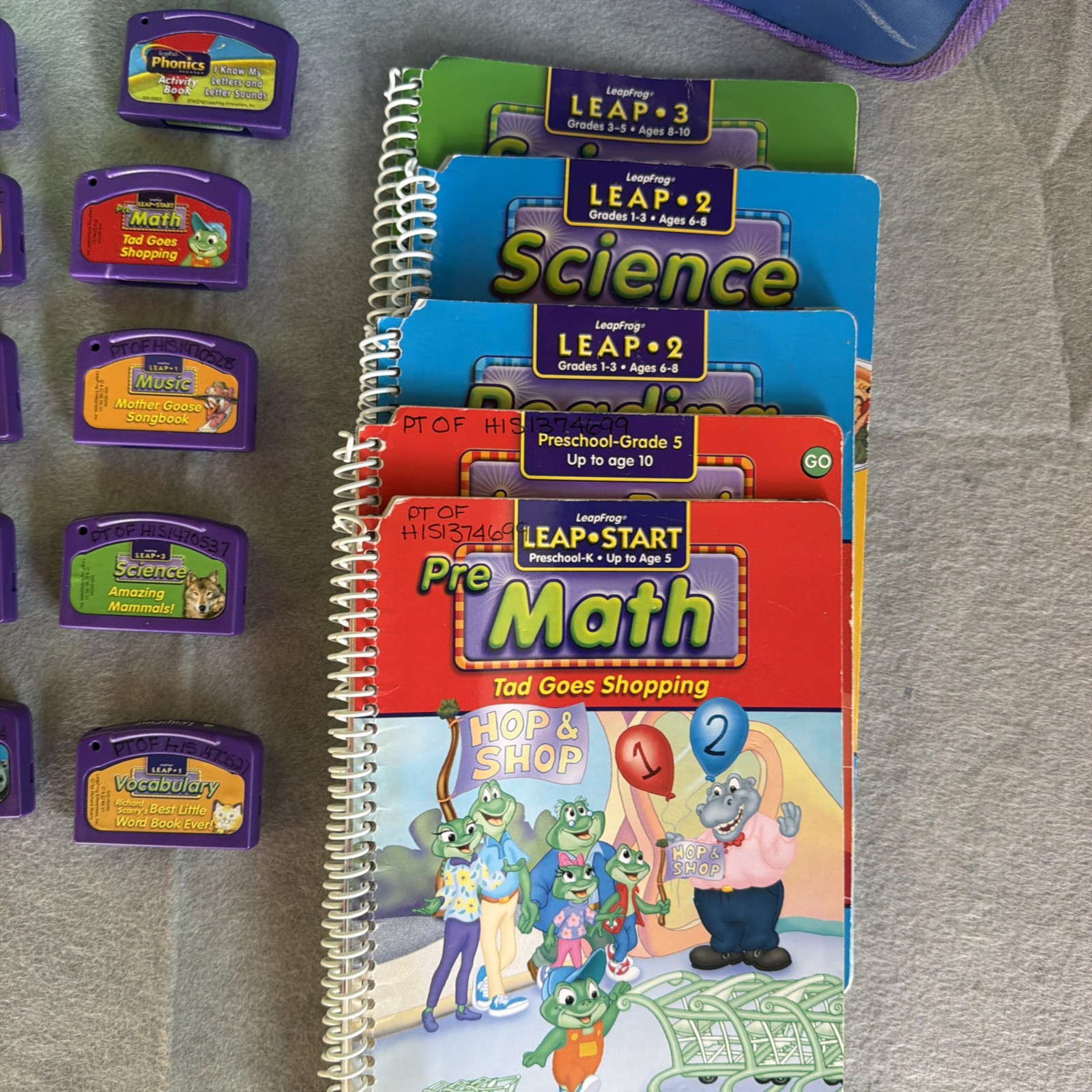 Vintage 2001 LeapFrog Leap Pad Learning System Console/Backpack/Books/Games