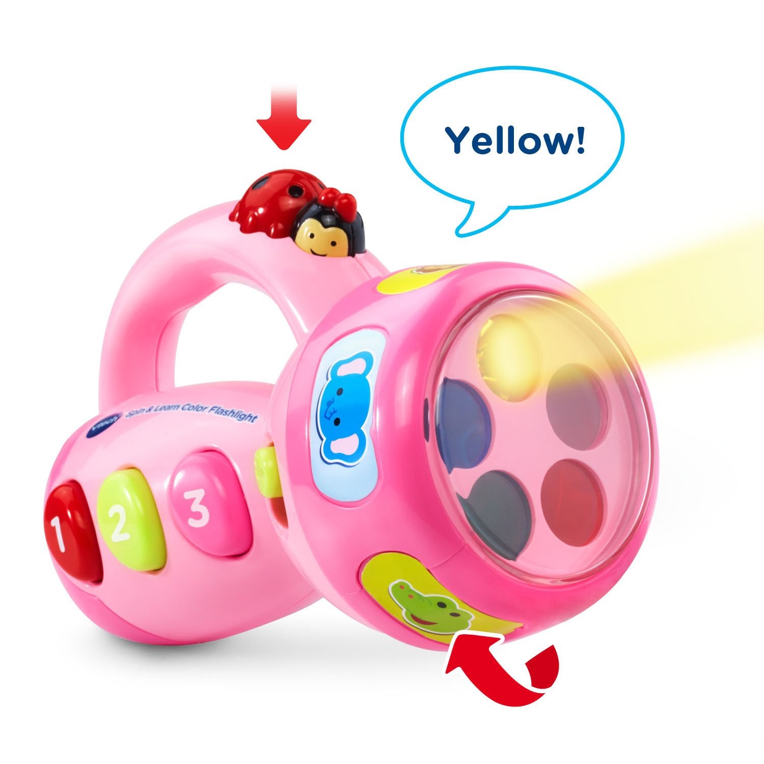 VTech Spin and Learn Color Flashlight Educational Toy for Toddlers Ages 1-3