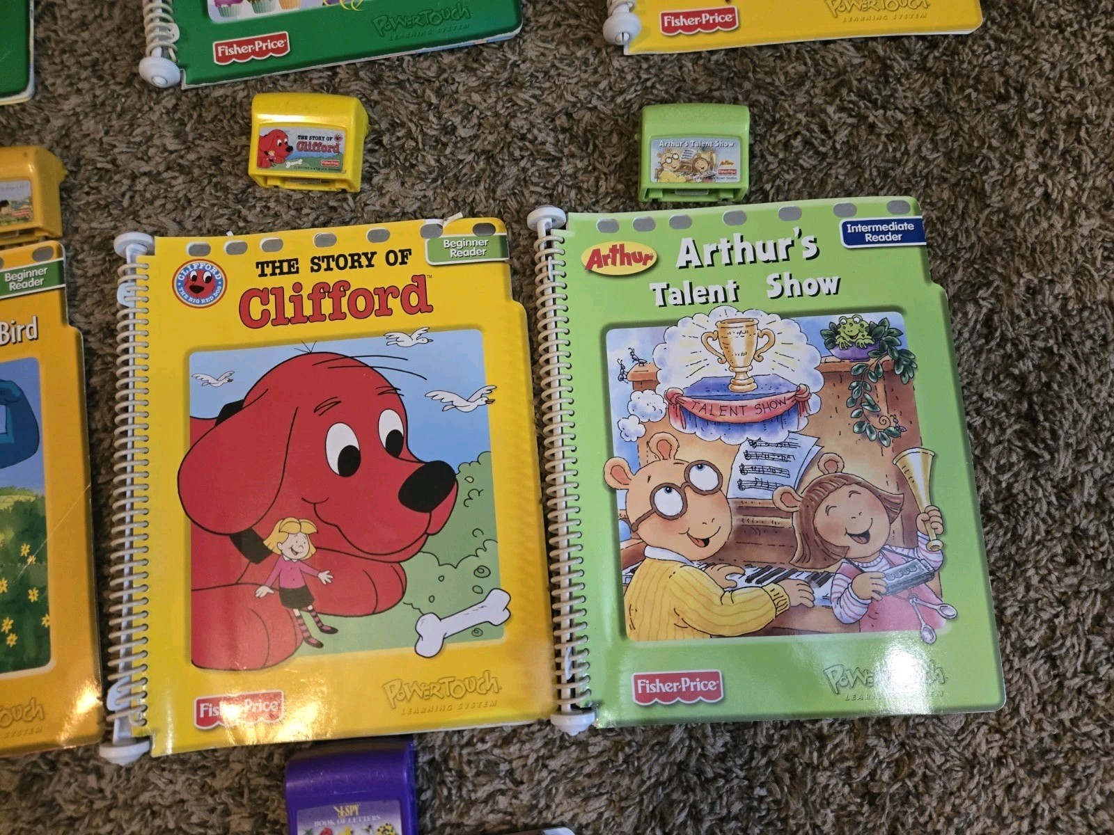 Fisher Price Power Touch Learning System Educational Children Books Cartridges
