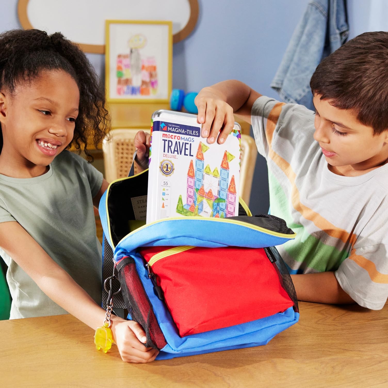 MAGNA-TILES microMAGS Travel Set Deluxe Small, Red, Blue, Yellow, Green, Etc.