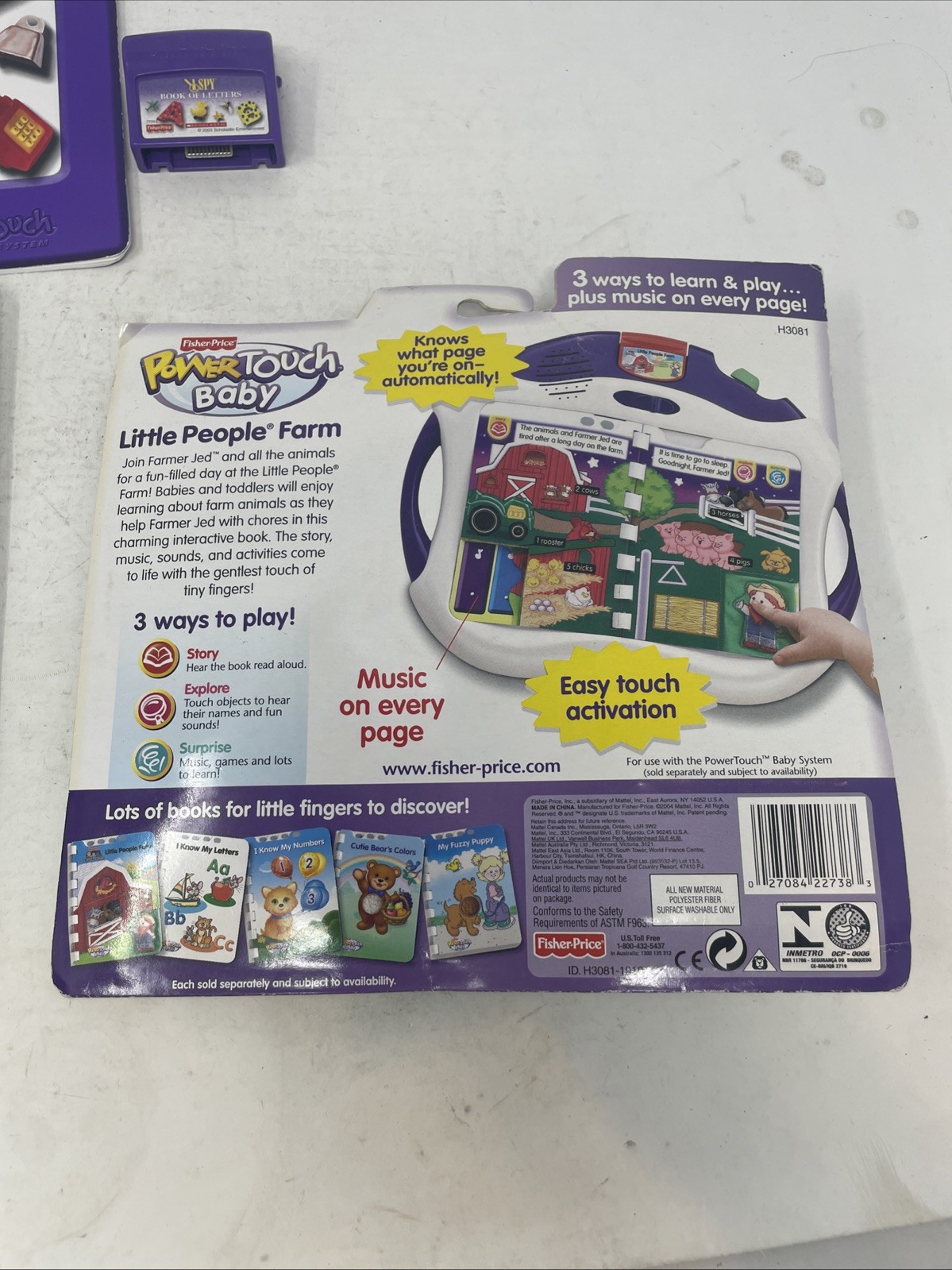 Fischer Price Power Touch Baby Little People Farm Fuzzy Puppy iSpy Game Lot