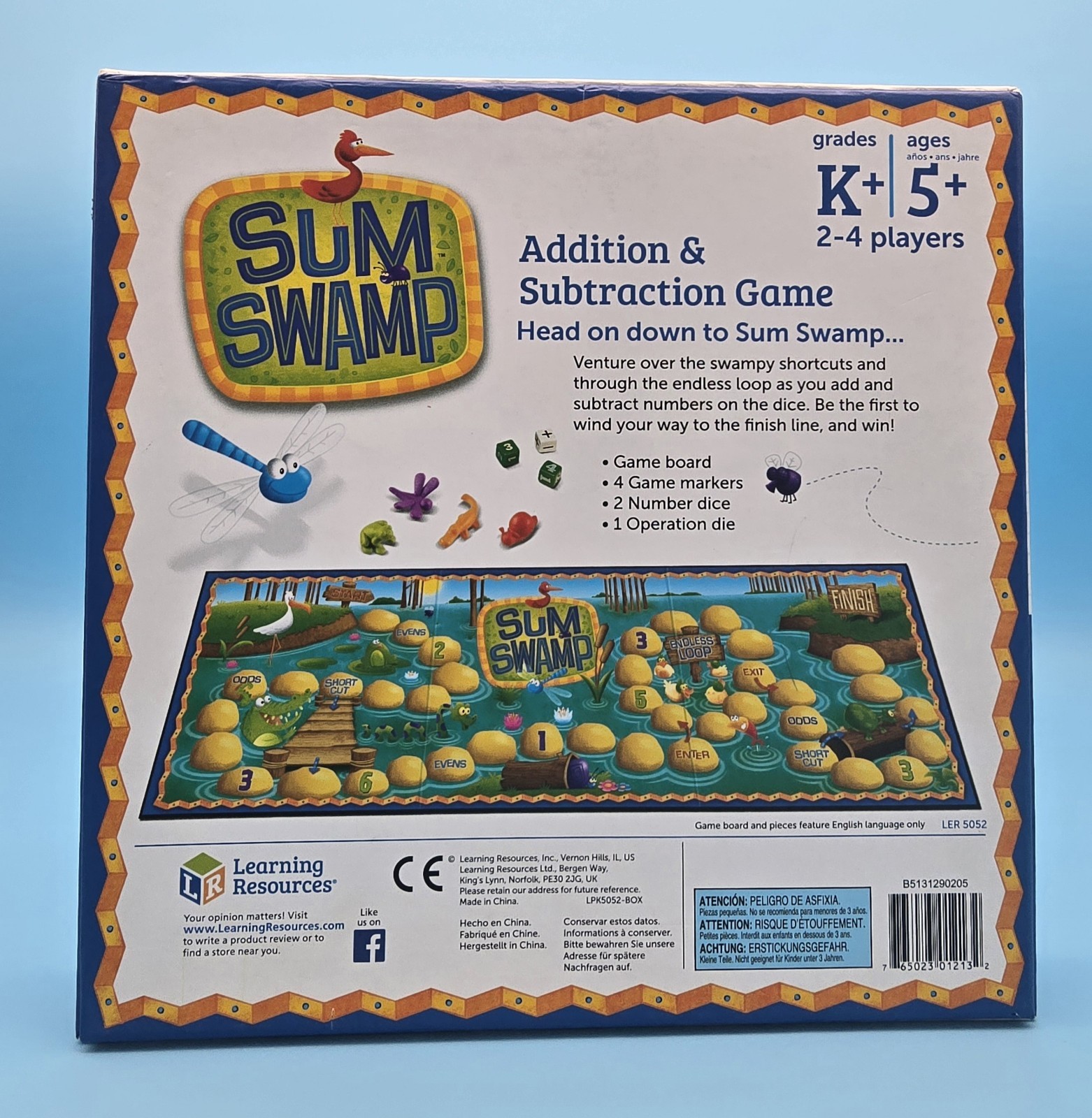Learning Resources Age 5+ Sum Swamp Addition & Subtraction , 2- 4 Players