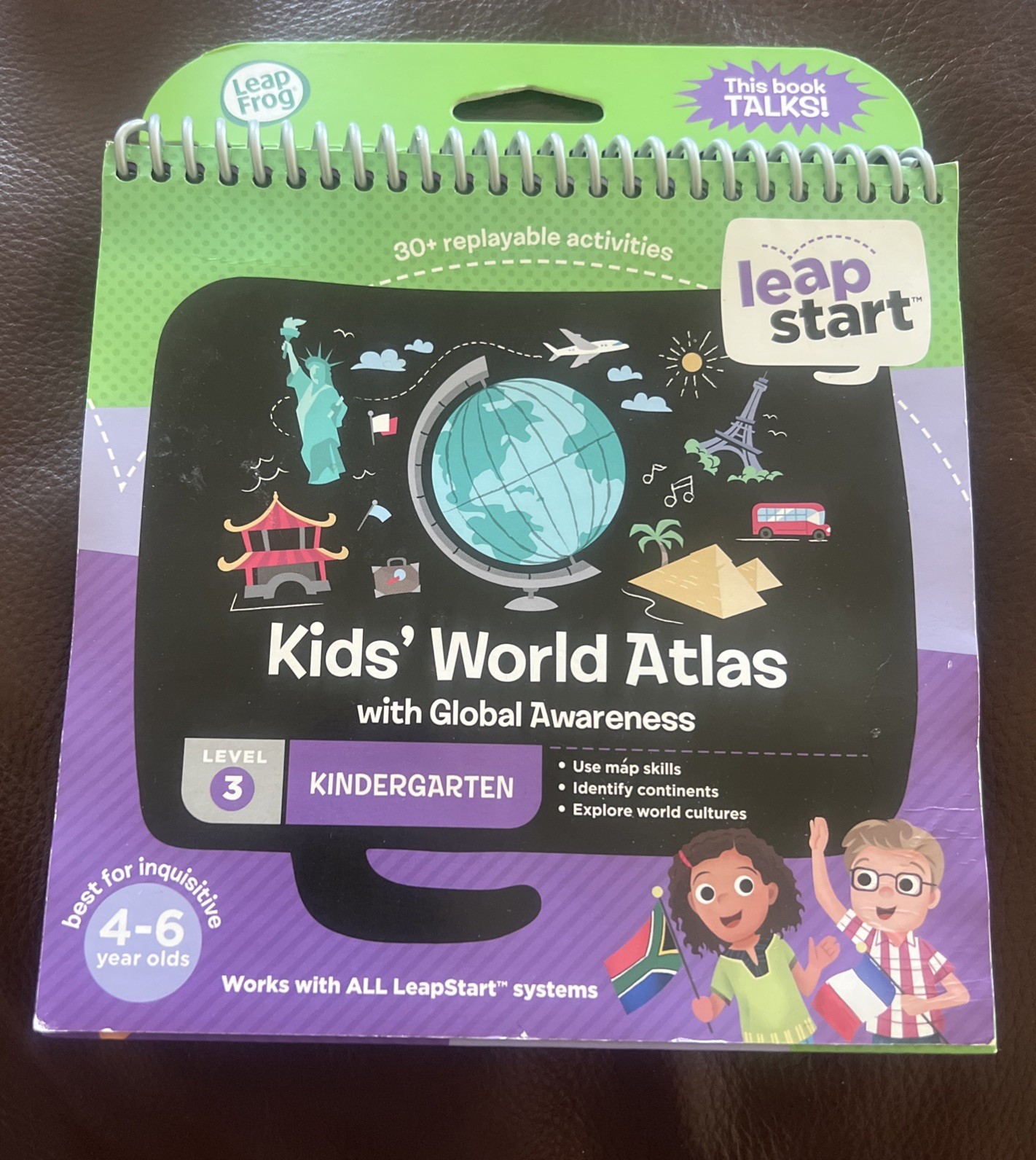 LeapStart Leap Frog Book Kids World Atlas with Global Awareness Level 3 Ages 4-6