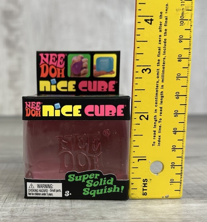Nee Doh Nice Cube Super Solid Squish Authentic New In Packaging (Pink) 2.25”