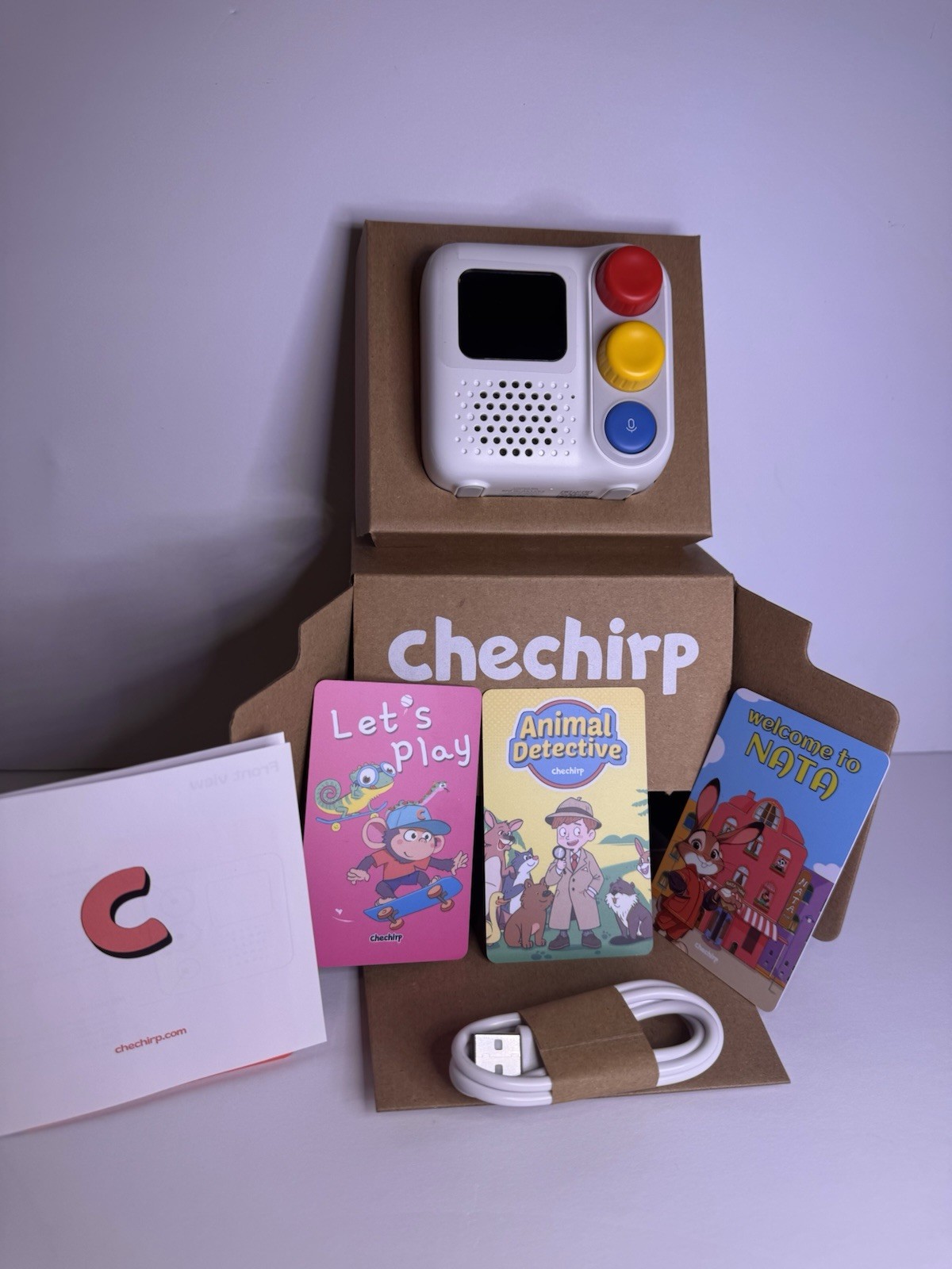 Chechirp Box Kids Audio Player – Interactive Voice-Led Stories – Brand New 4-12y