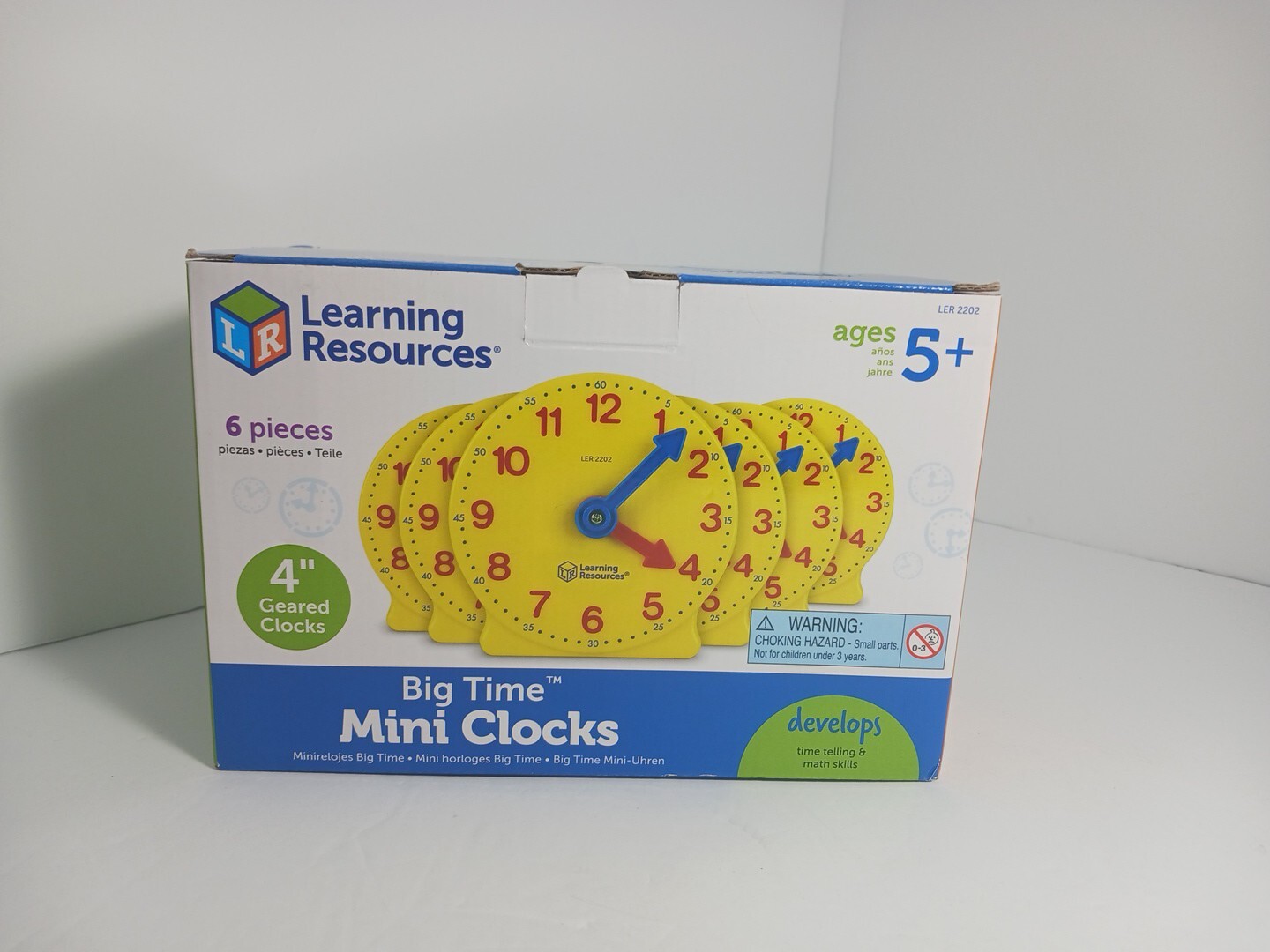 Learning Resources Big Time Clocks 4 Inches Homeschool Kindergarten