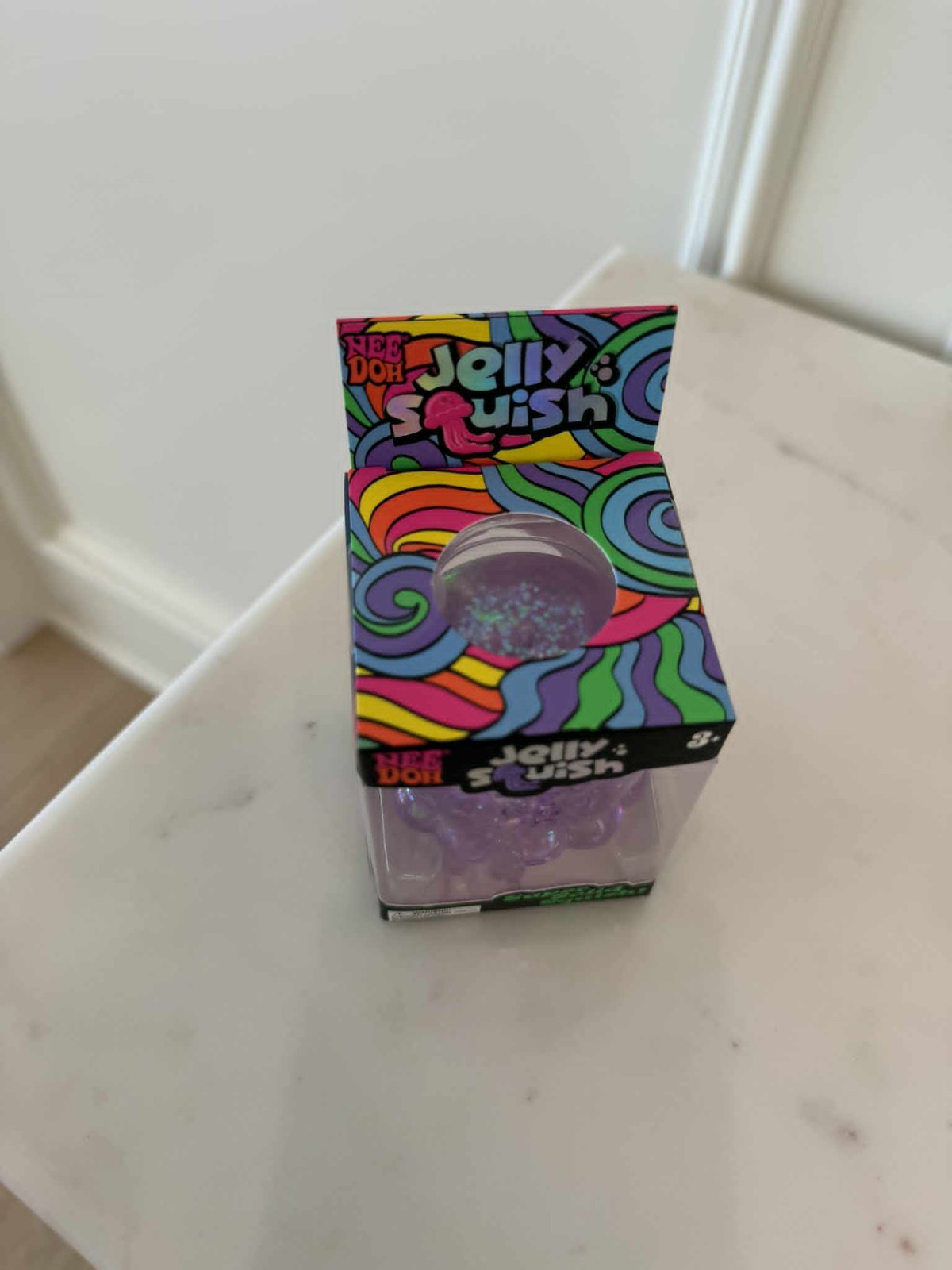 Nee Doh Jelly Squish Jellyfish Squeeze Toy, Purple, Authentic US Seller