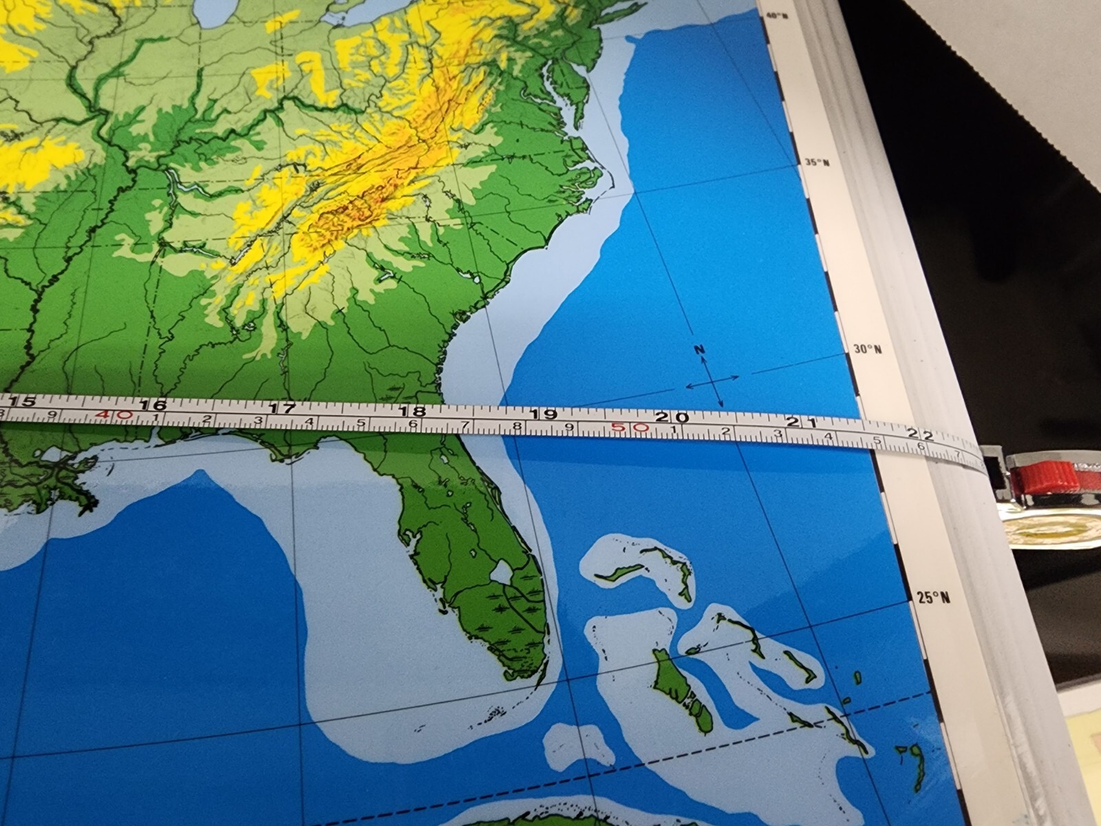 Nystrom Laminated 2 Sided United States Geography Map 22″ X 17″ Homeschool New