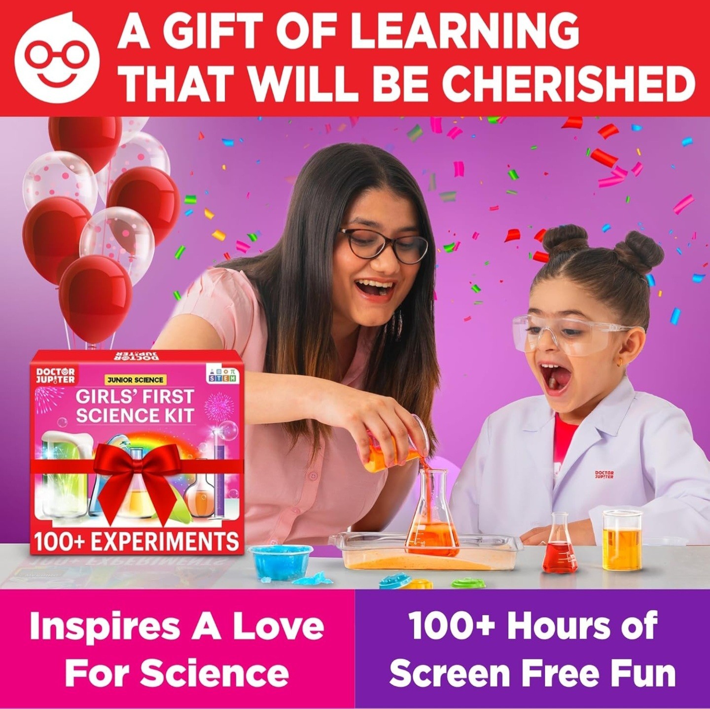 Doctor Jupiter GIRLS’ FIRST SCIENCE KIT: For Girls Ages 4-8, STEM Learning NEW!